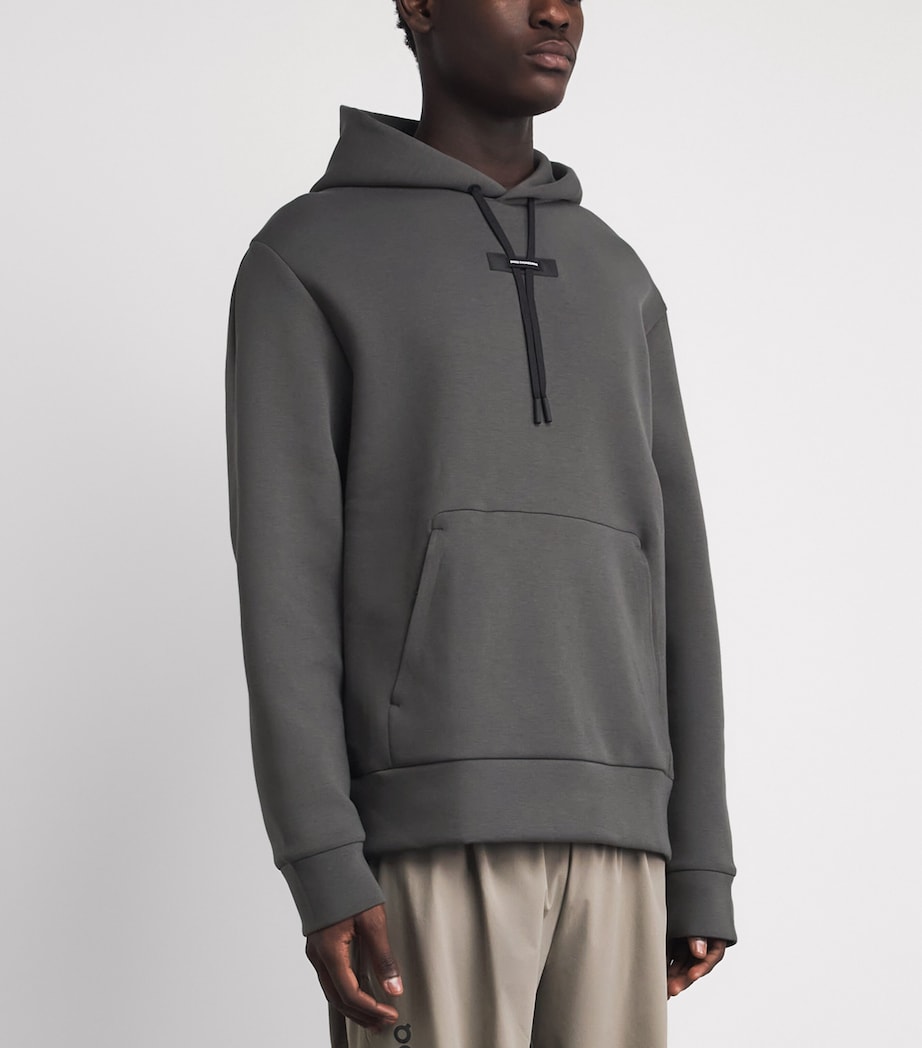 On Mens Cotton-Blend Focus Tech Hoodie Shadow Image 4