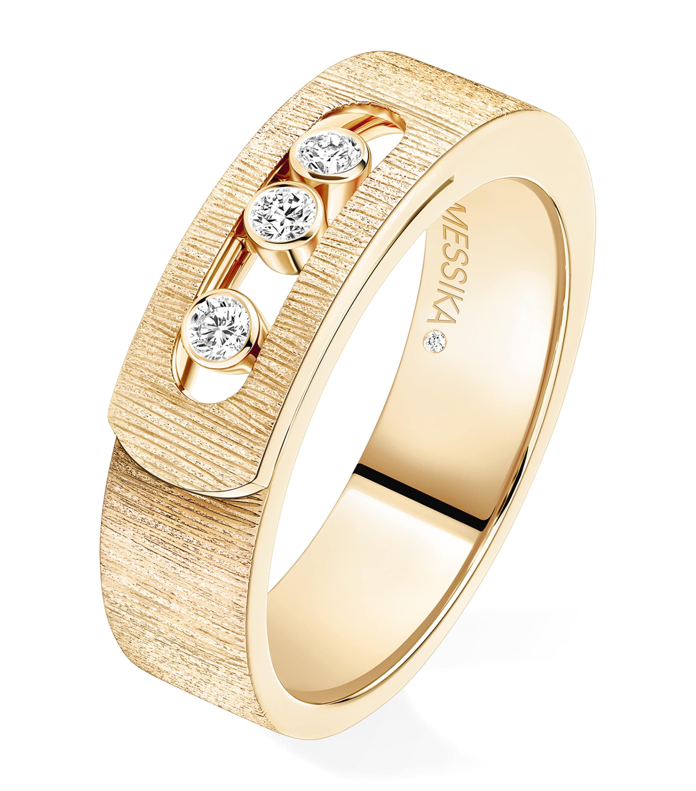 Messika Move Noa Diamond and Yellow Gold Chiselled Ring Yellow Gold Image 1