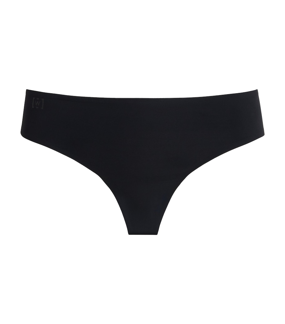 Wolford Womens Pure Thong Black Image 1