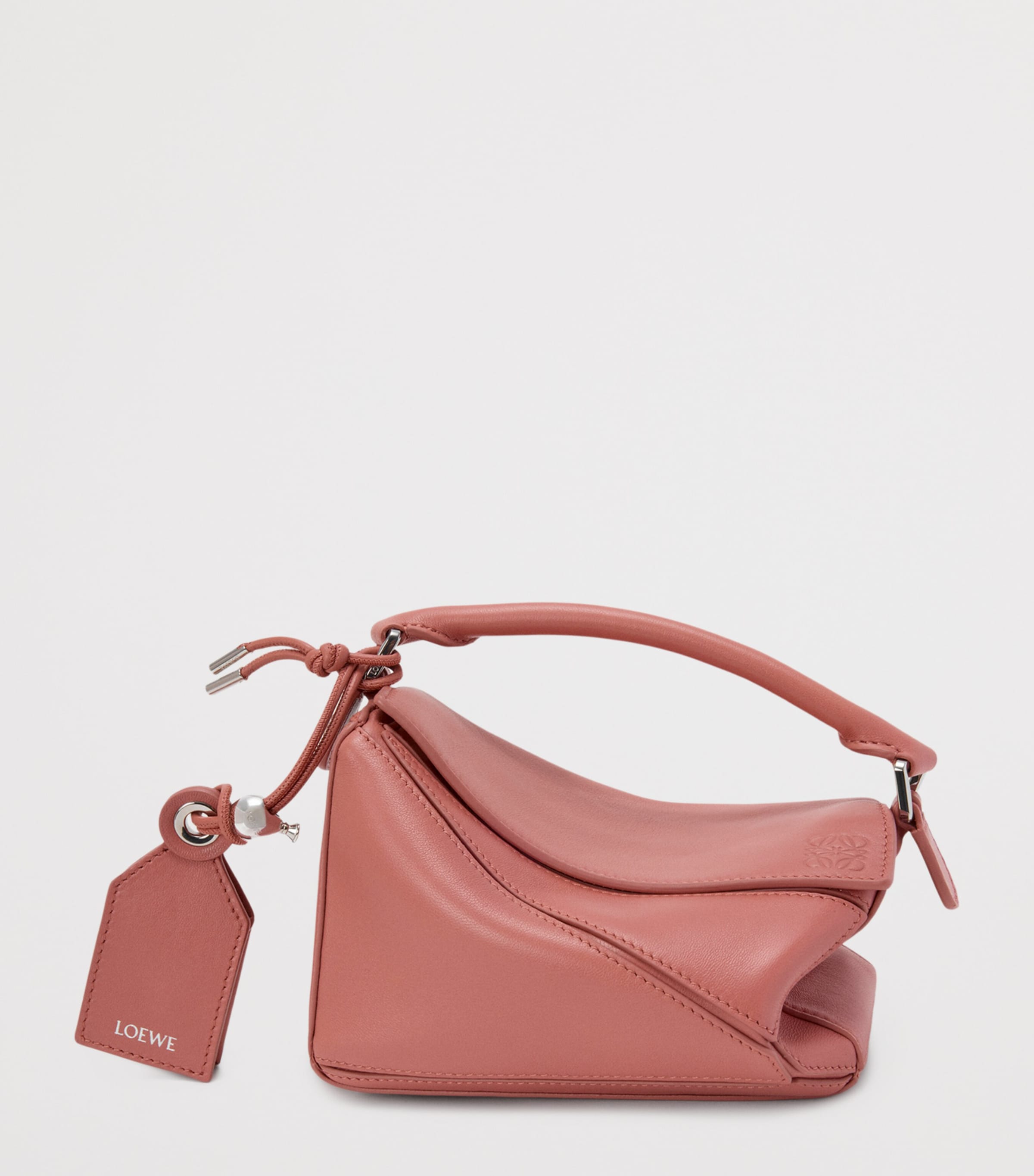 Mini Leather Featherlight Puzzle Top-Handle Bag BLUSH Image 2