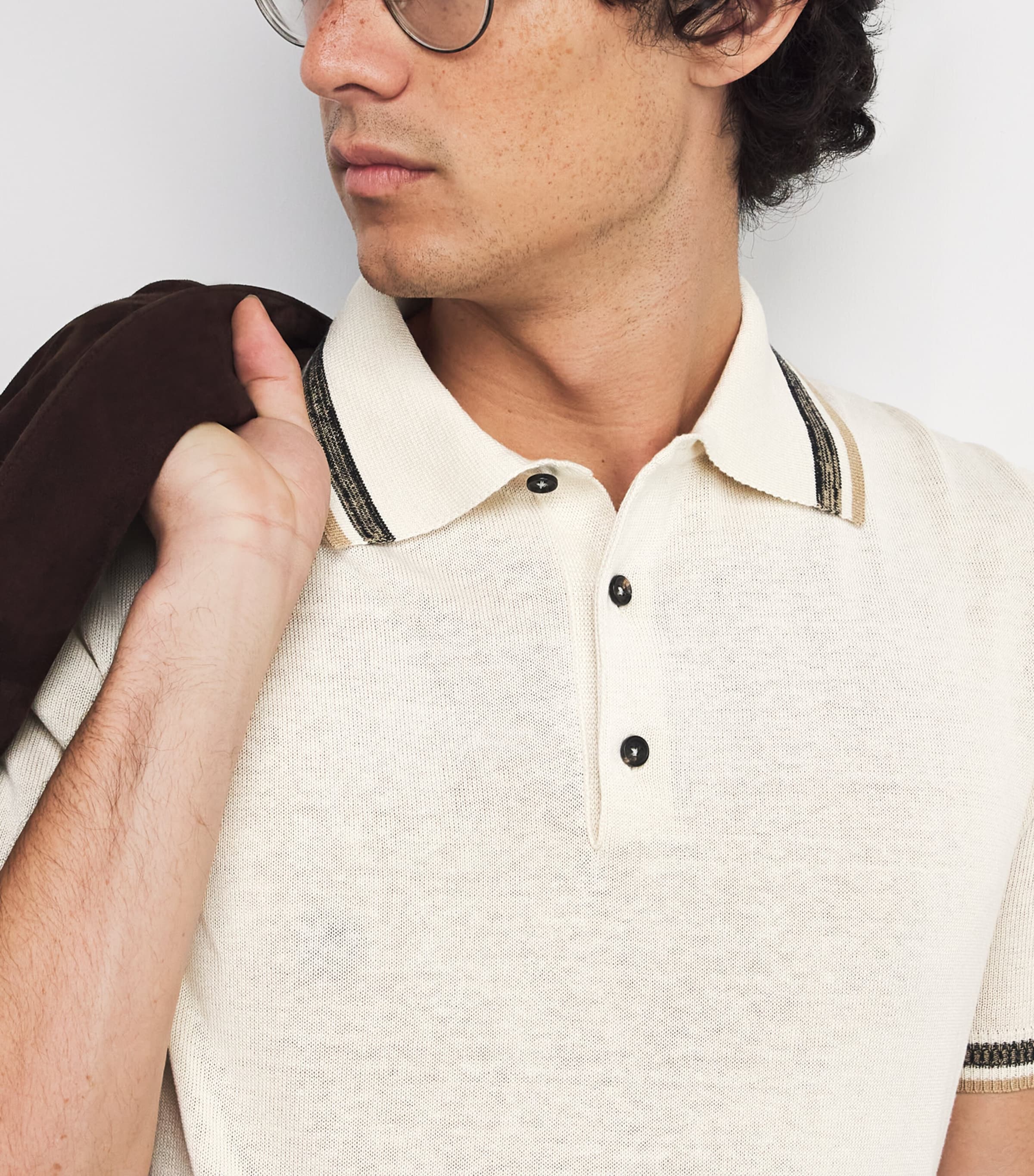 Silk-Linen Polo Shirt 020 Image 6
