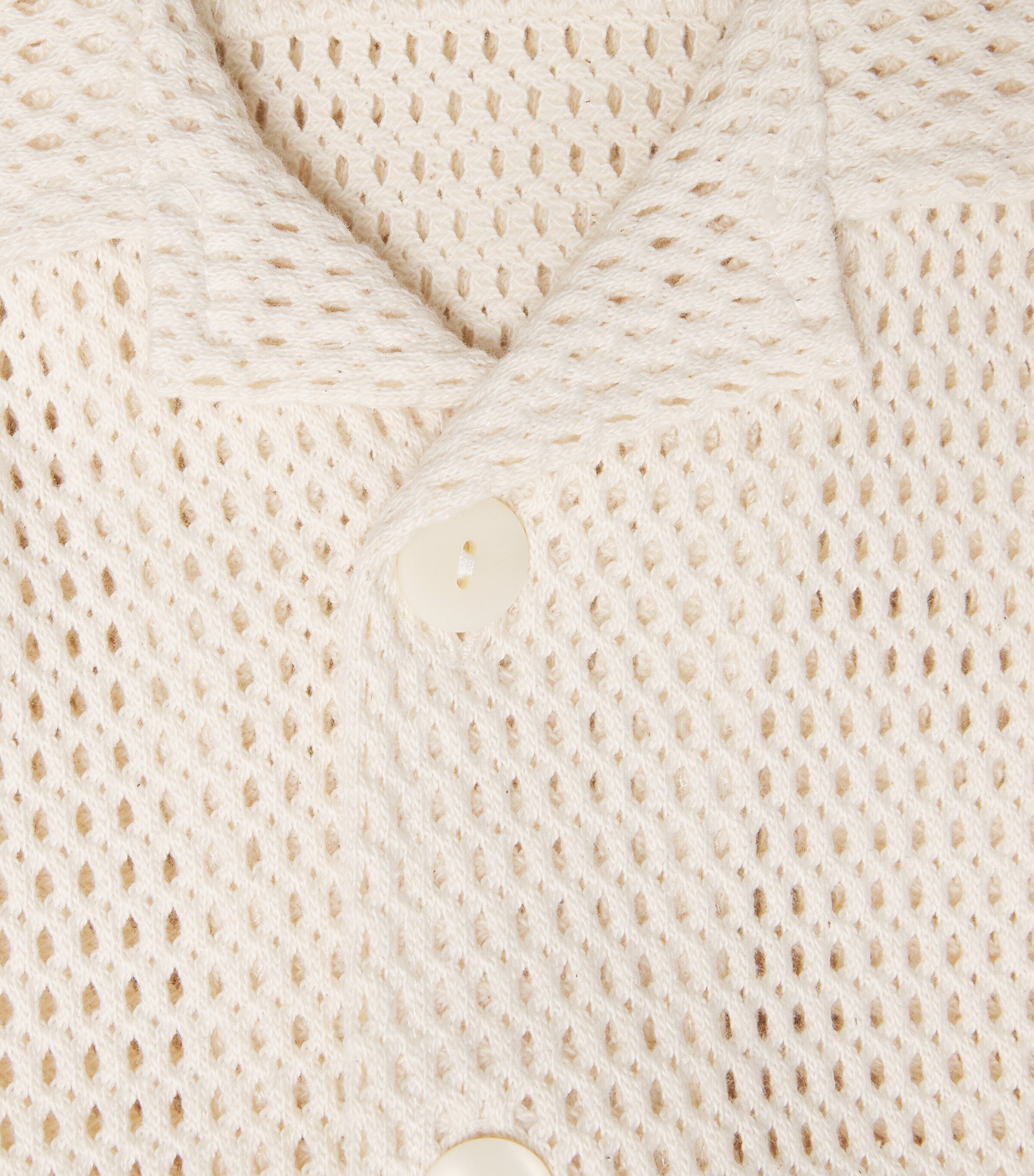 OAS Cotton Waffle-Knit Nicaro Shirt (4-12 Years) Ecru Image 3
