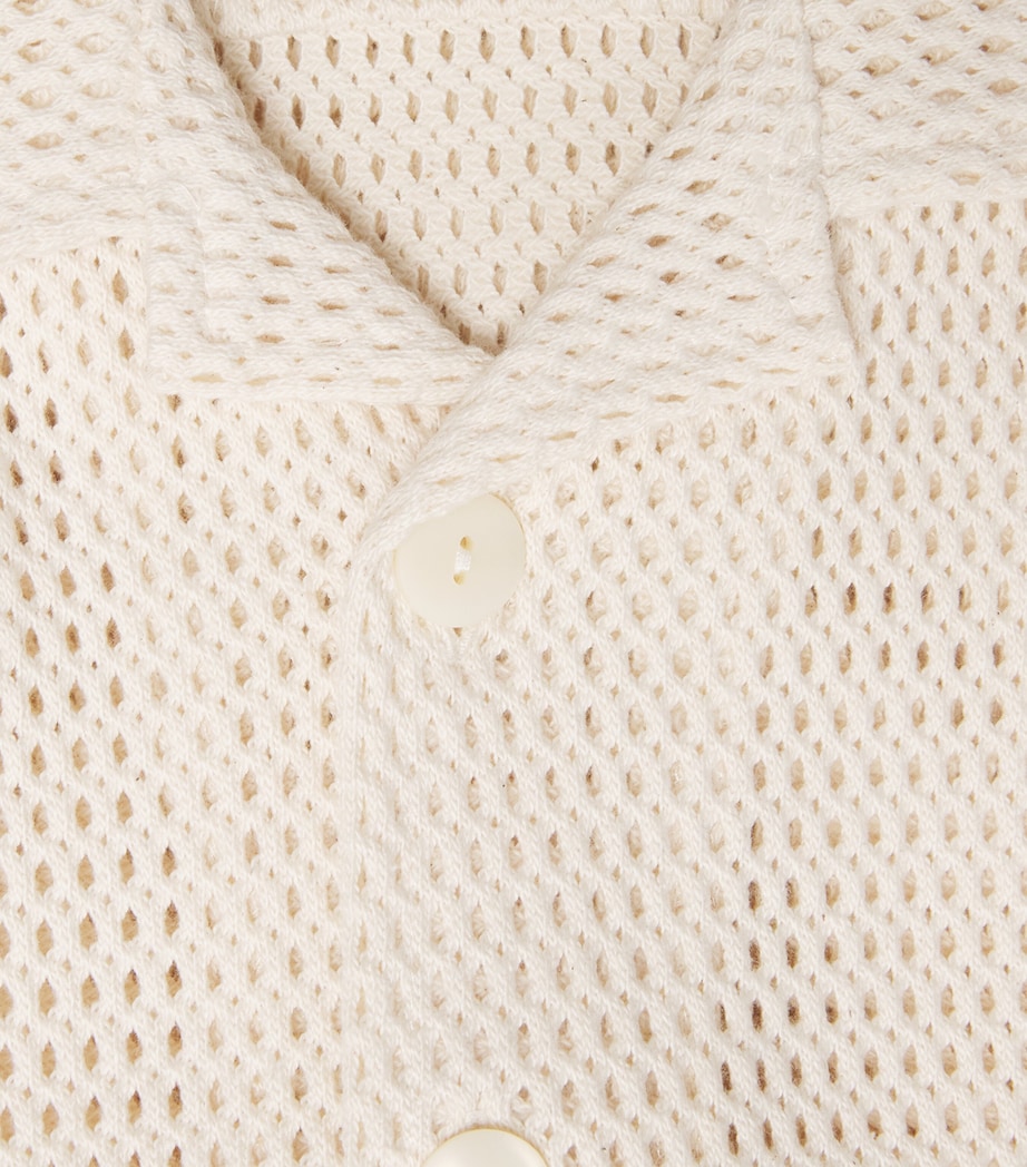 OAS Cotton Waffle-Knit Nicaro Shirt (4-12 Years) Ecru Image 3