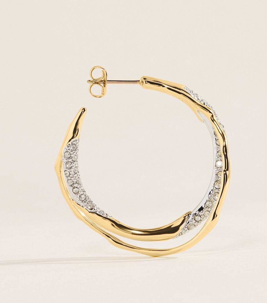 Alexis Bittar Small Gold-Plated Solanales Crystal Twist Earrings Crystals Gold Image 3