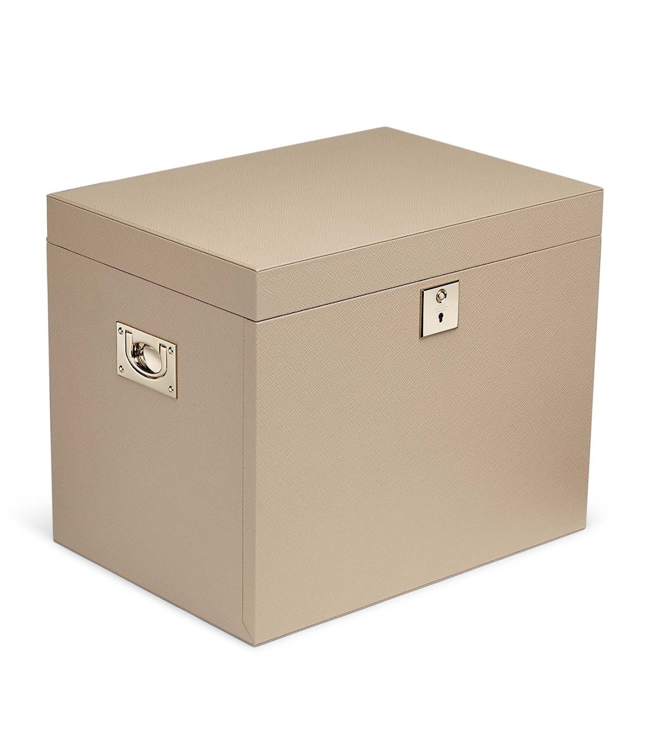 Smythson Panama Jewellery Box Sandstone Image 2