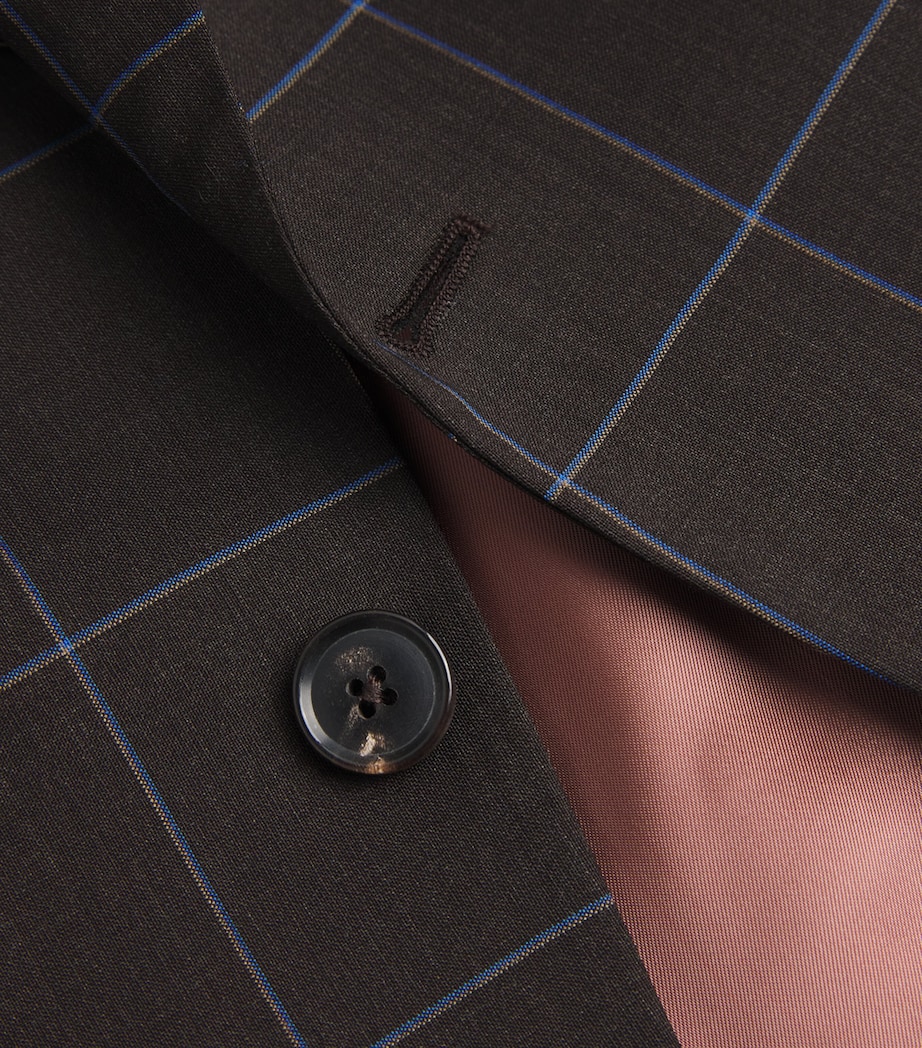 Checked Two-Piece Suit 69_DARK BROWN Image 5