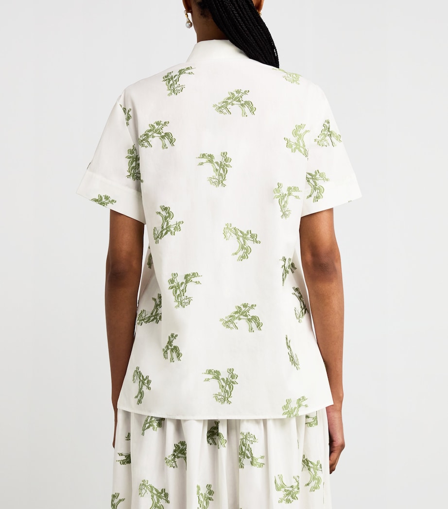 Cotton-Blend Embroidered Shirt IVORY Image 4
