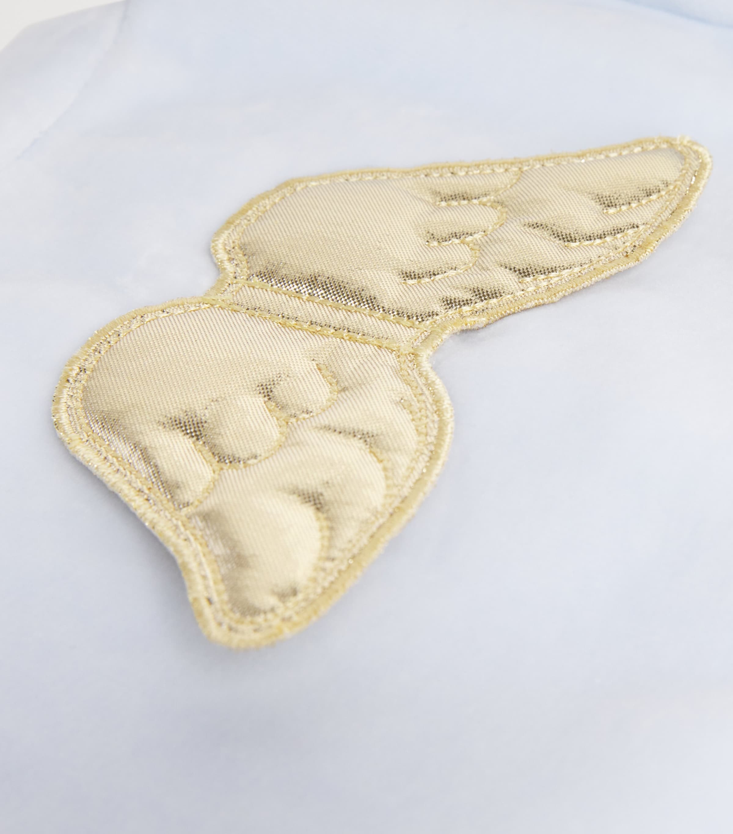 Marie-Chantal Velour Angel Wing All-In-One (0-18 Months) Mc Blue/gold Image 3