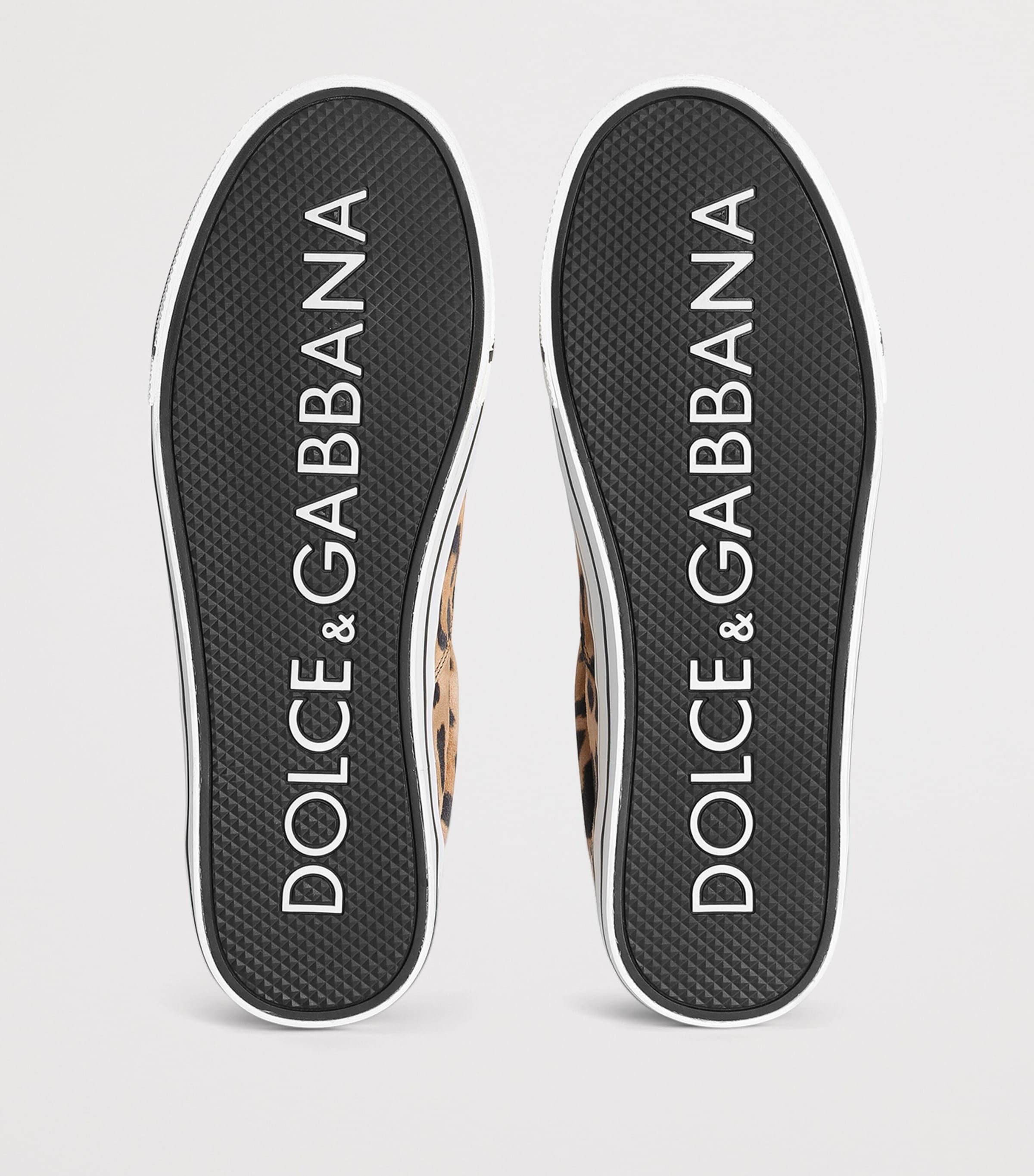 Dolce&Gabbana Leather Leopard Print Sailing Sneakers Haalm Leo Image 5