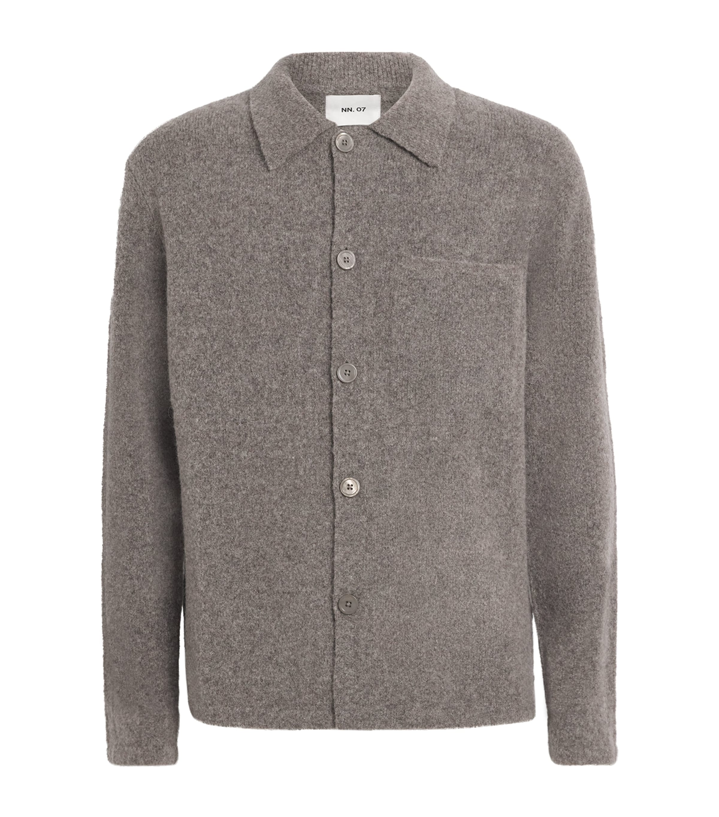 NN07 Mens Wool-Blend Jonas Cardigan Mable Husk Image 1