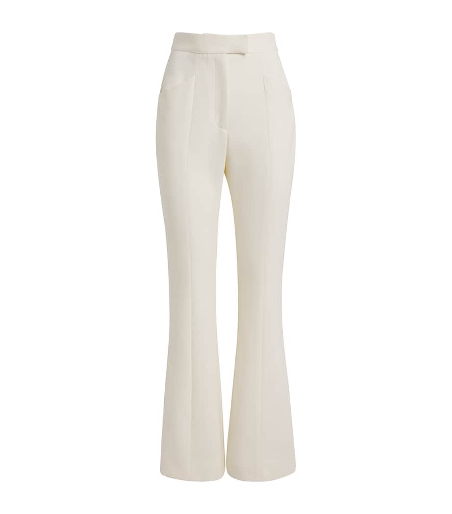 Wool-Blend Flared Trousers OFF-WHITE Image 1