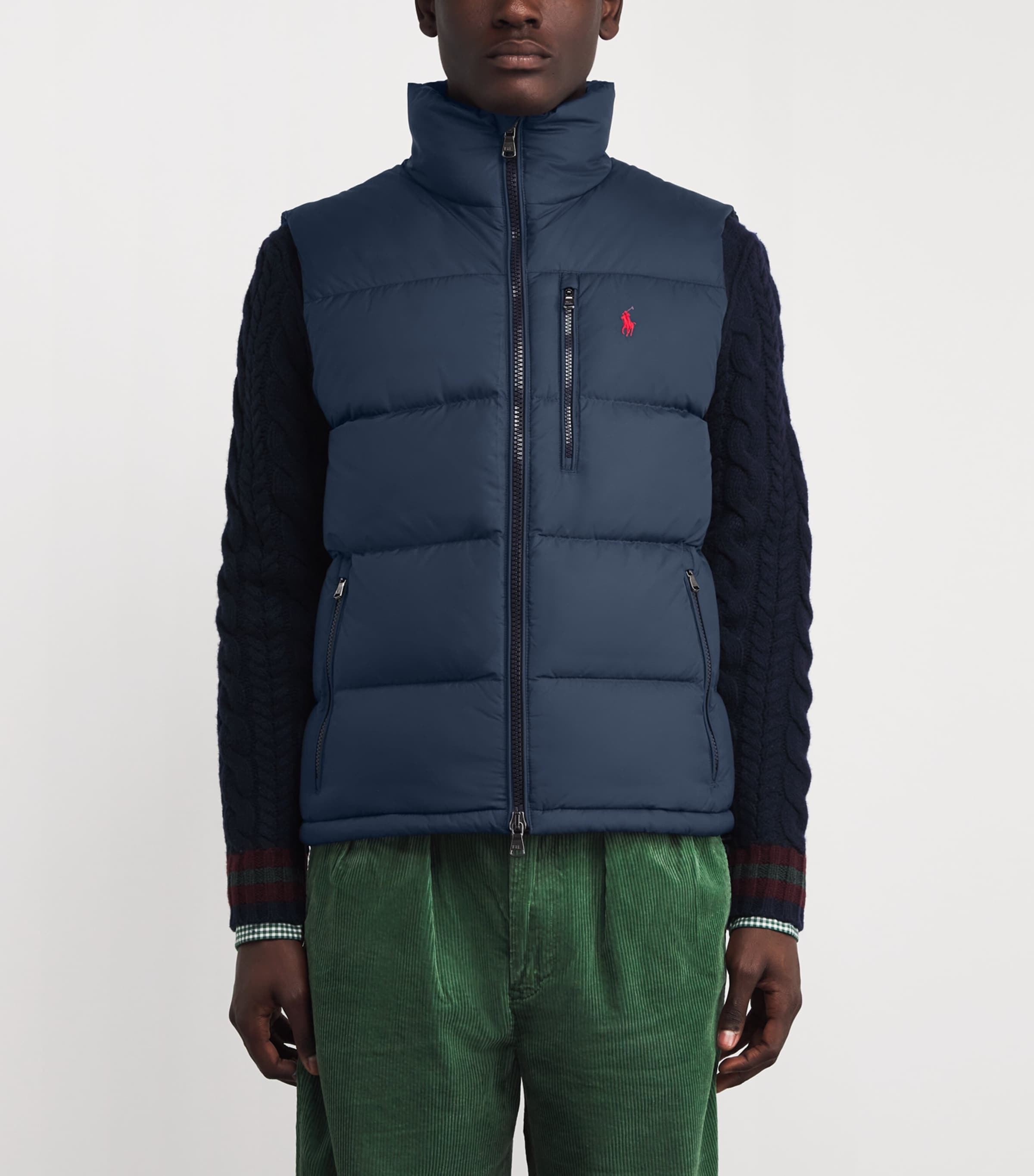Water-Resistant Down Gorham Gilet NAVY Image 3