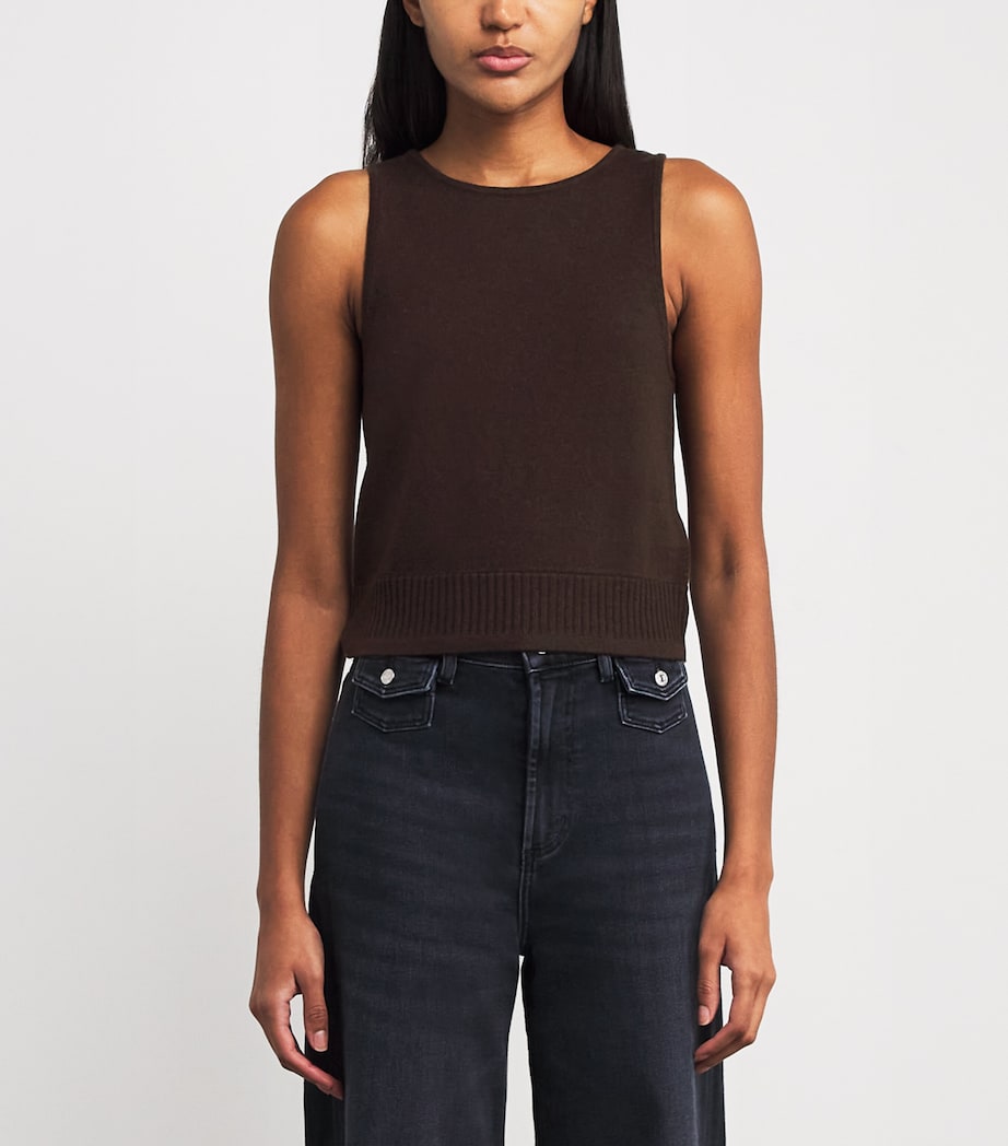 Wool-Cashmere Tank Top CHOCOLATE Image 3