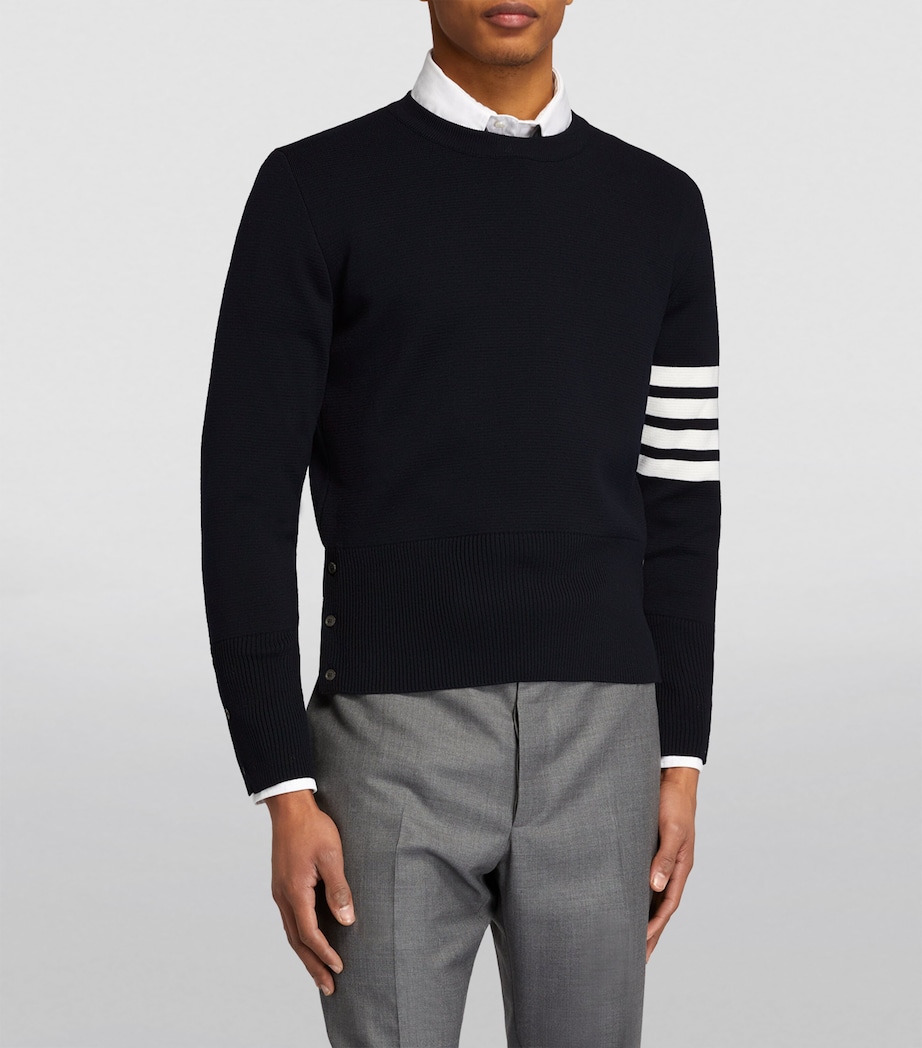 Merino Wool 4-Bar Sweater NAVY Image 3