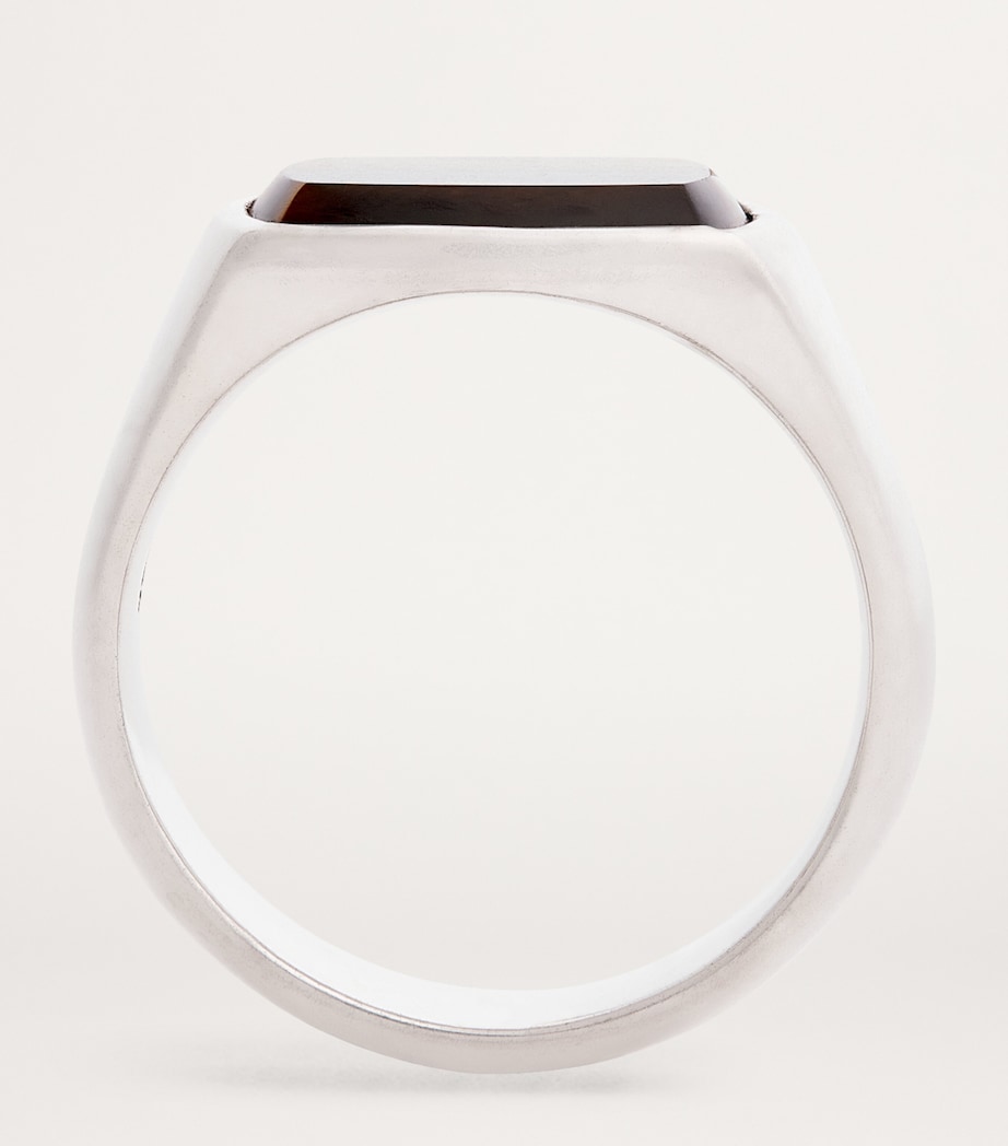 Sterling Silver Cushion Tiger Eye Ring NA Image 3