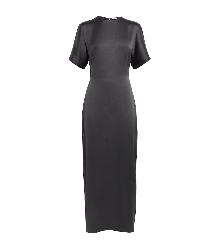 FFORME Womens Satin Imogen Maxi Dress Slate Grey Image 1