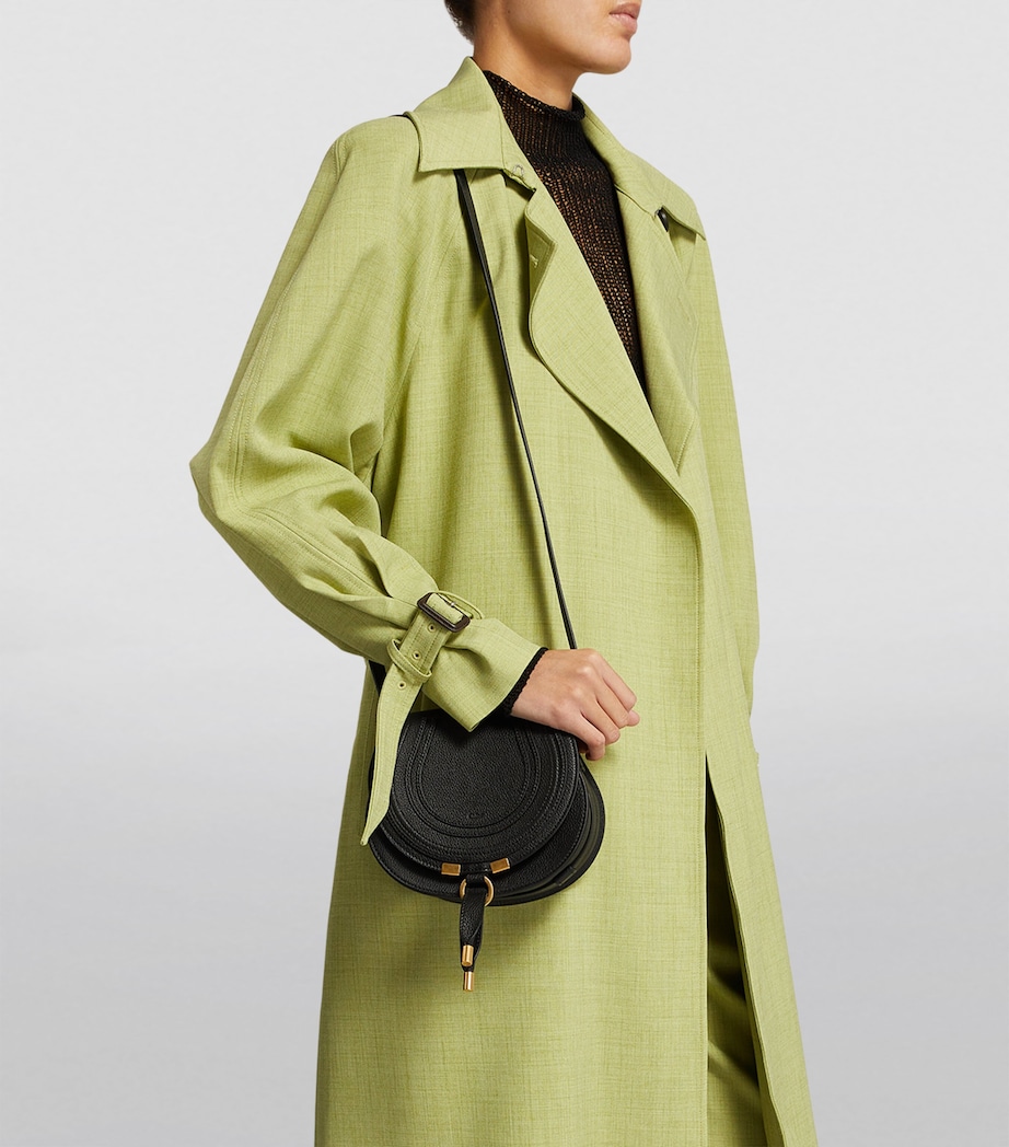 Small Leather Marcie Saddle Bag BAG BLACK Image 5