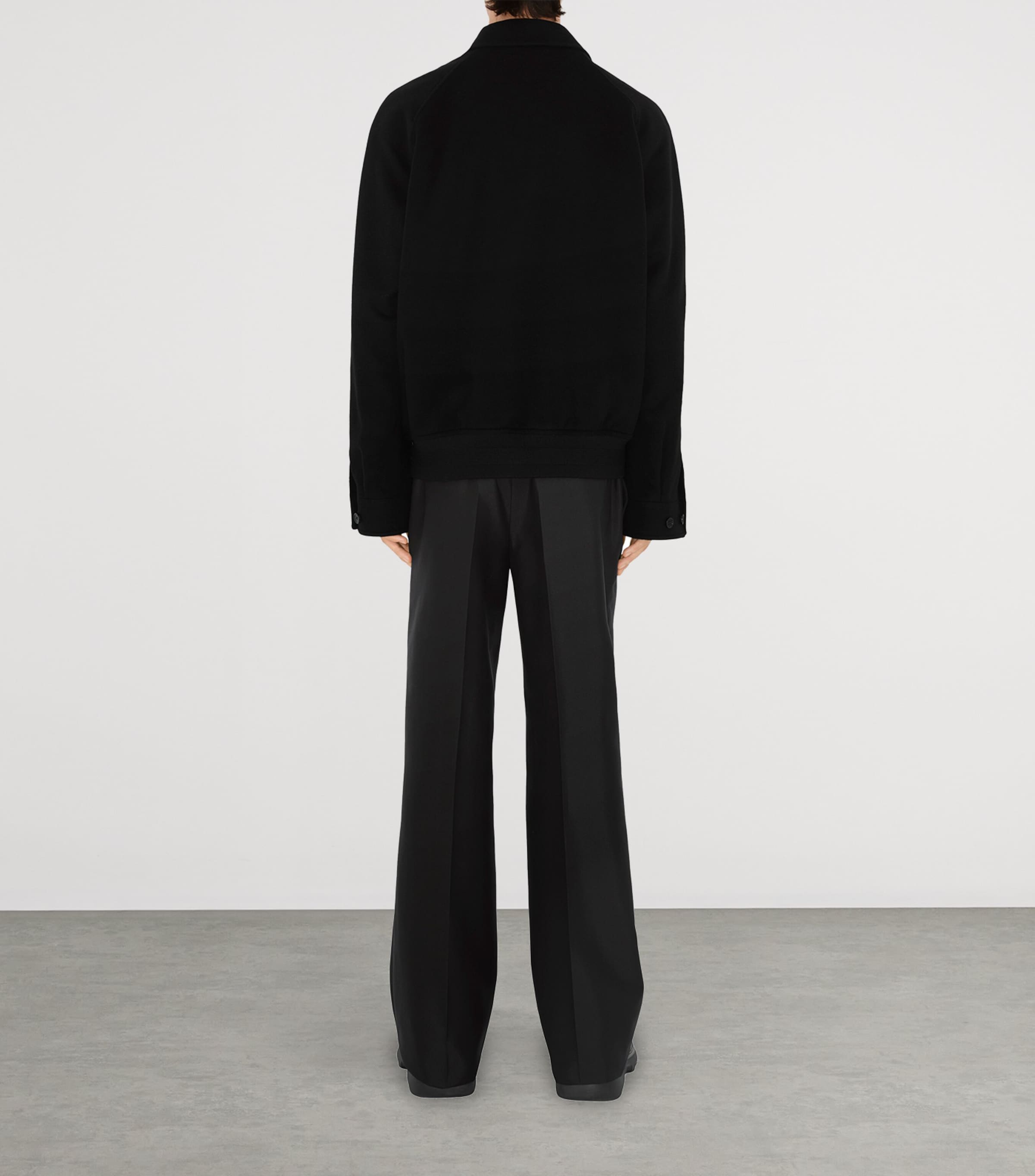 Cashmere Harrington Jacket BLACK Image 4