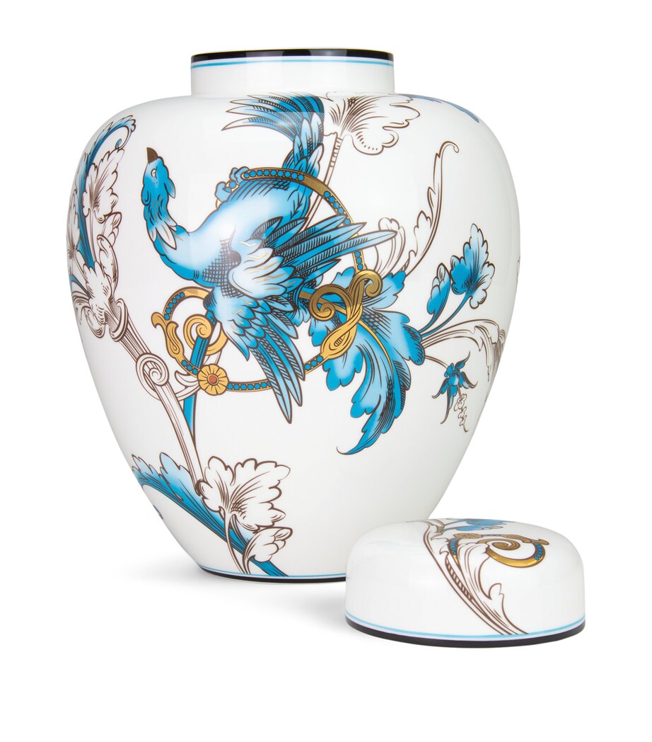 Florentine Turquoise Lidded Vase (25cm) MULTI Image 3