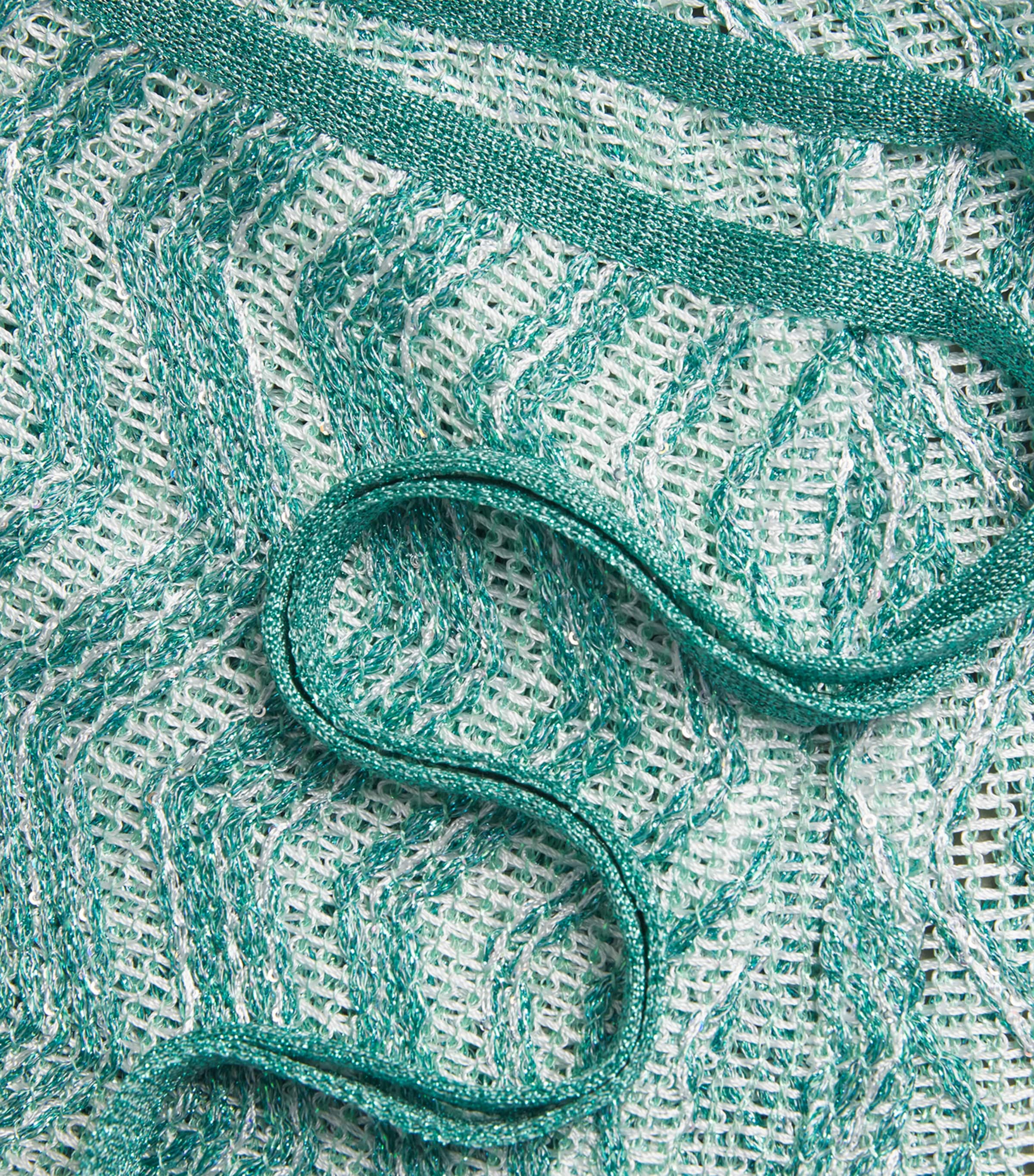 Embellished Wrap Mini Skirt S72PH AQUAMARINE Image 5