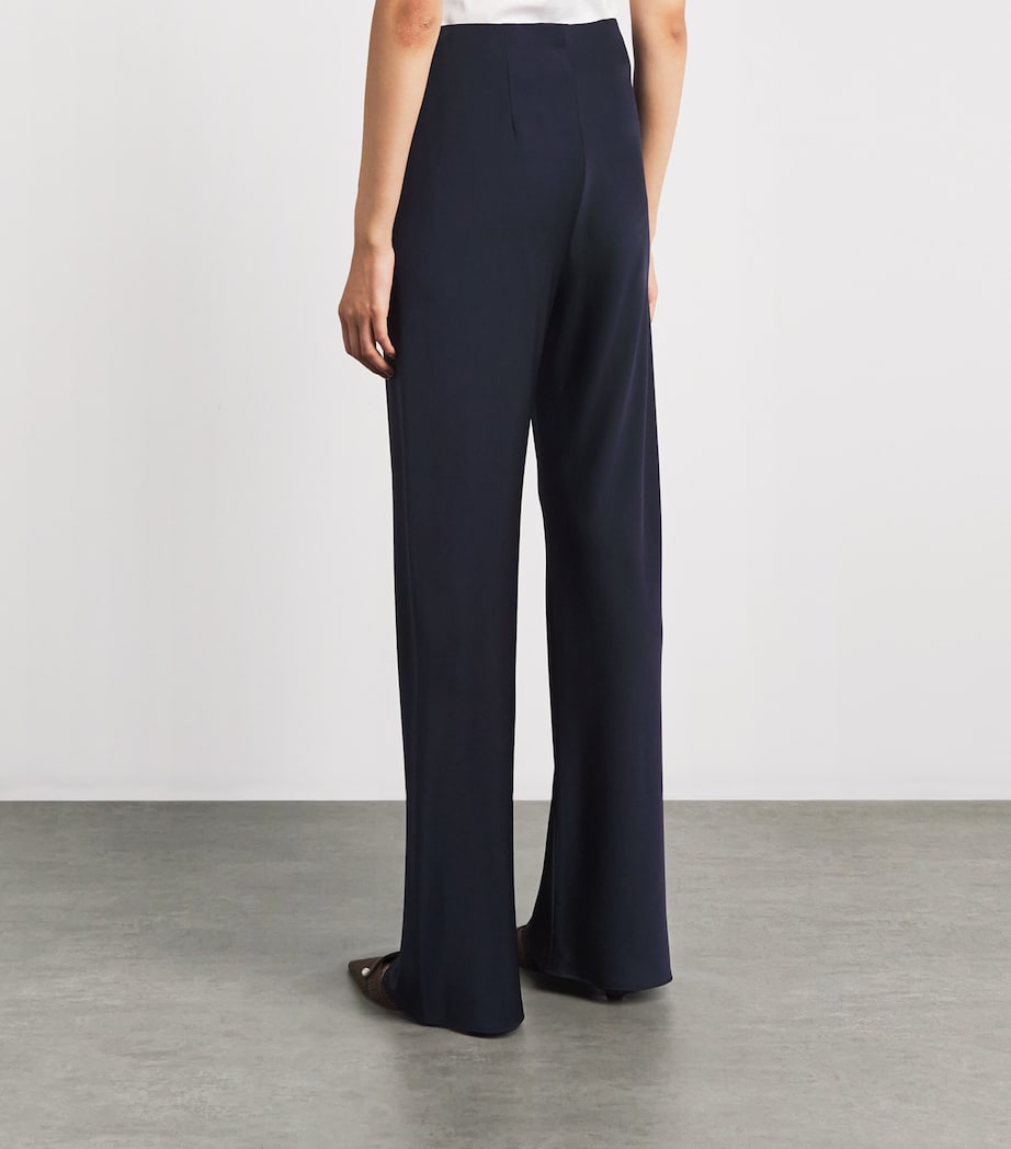 Veronica Beard Womens Braddock Wide-Leg Trousers Navy Image 5