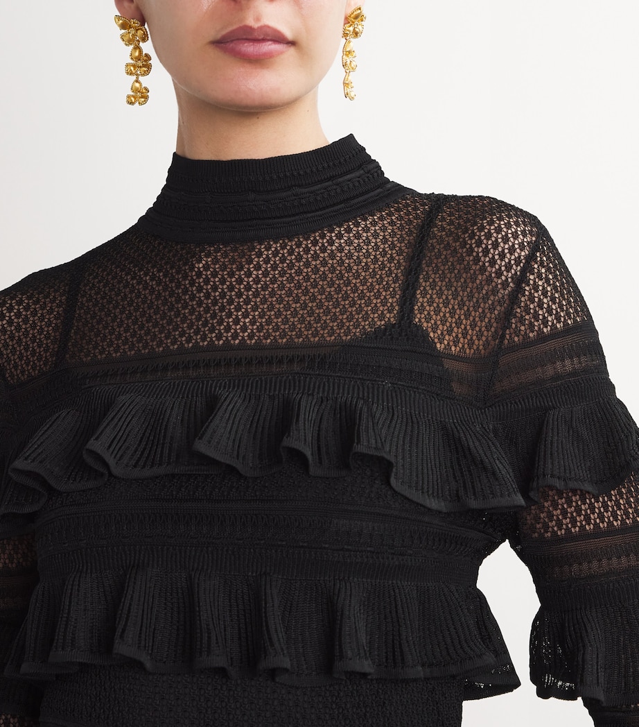 Gold-Plated Bloom Dangle Earrings GOLD Image 5