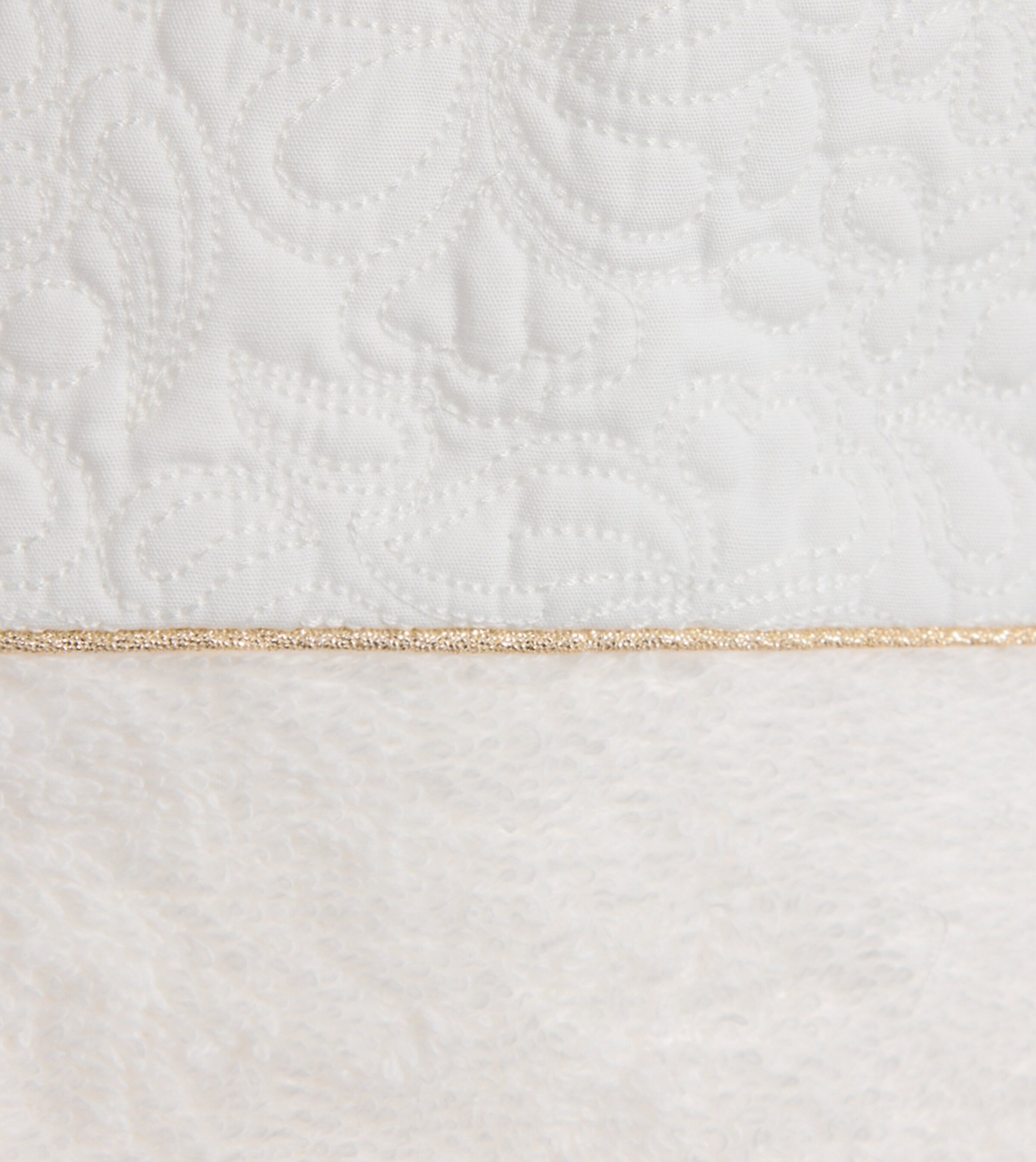 Cotton Lamé-Stripe Bib 13NACRE Image 2