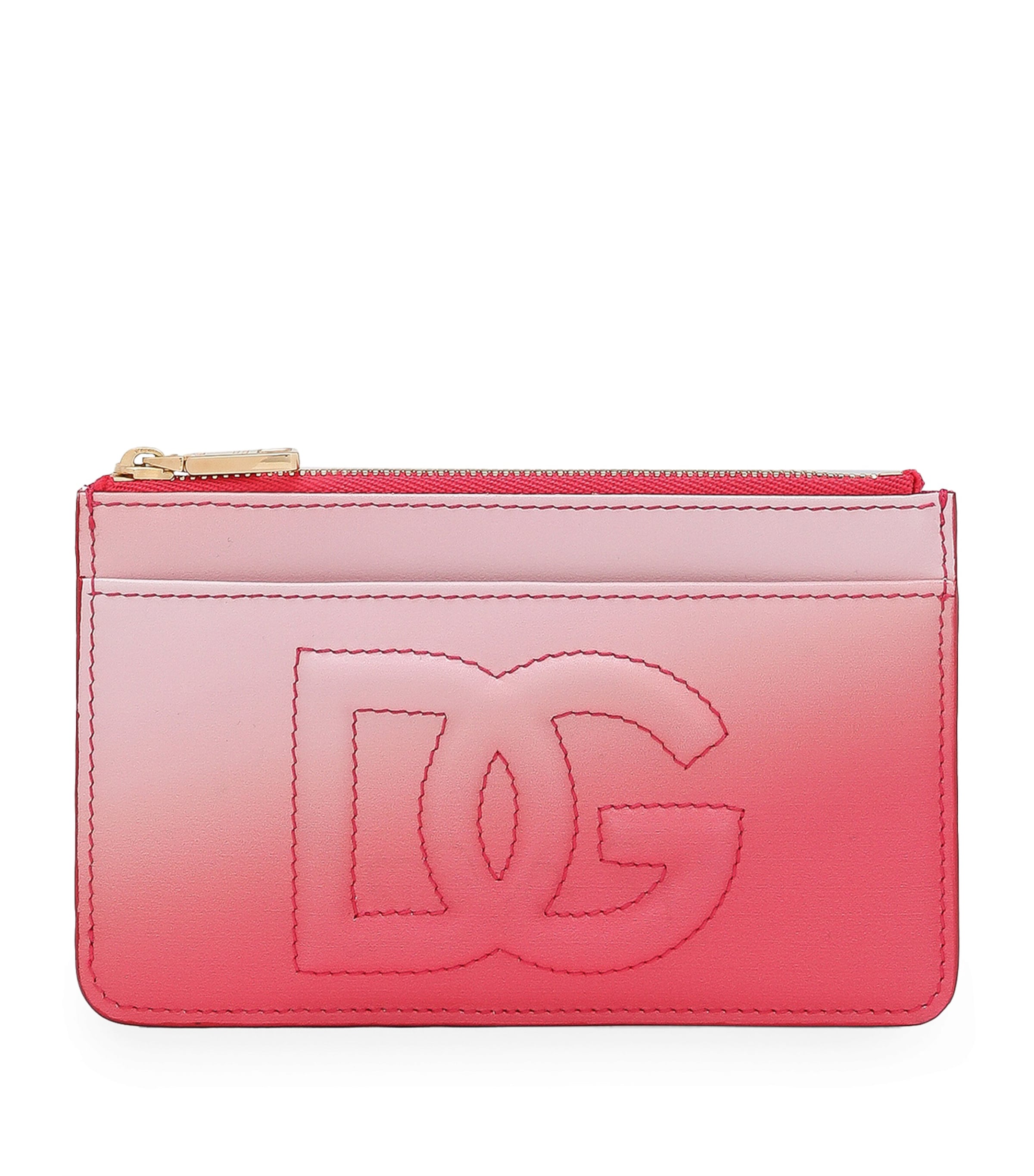 Shop Dolce & Gabbana Leather Gradient Zip Card Holder