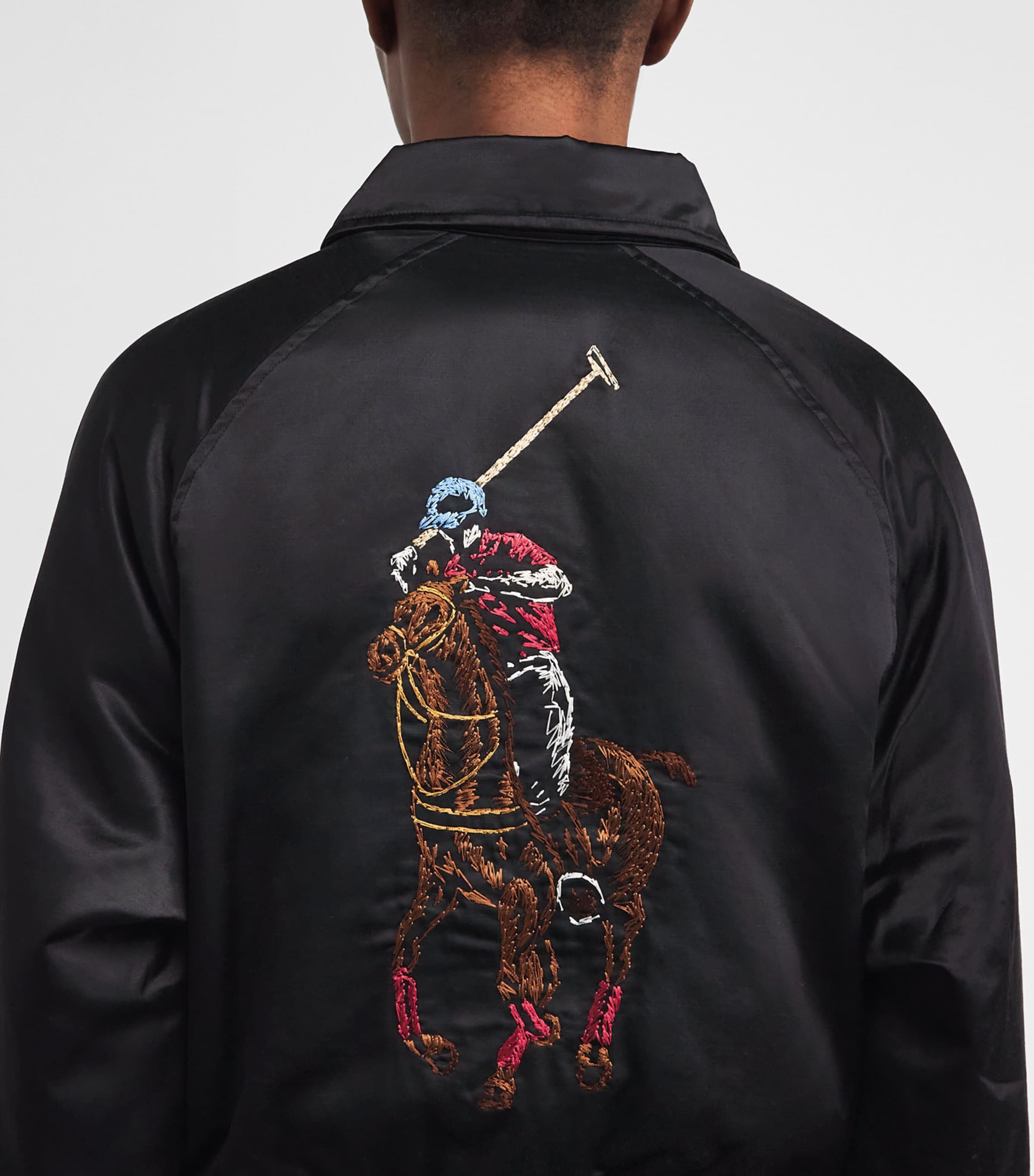 Collared Bomber Jacket POLO BLACK Image 6