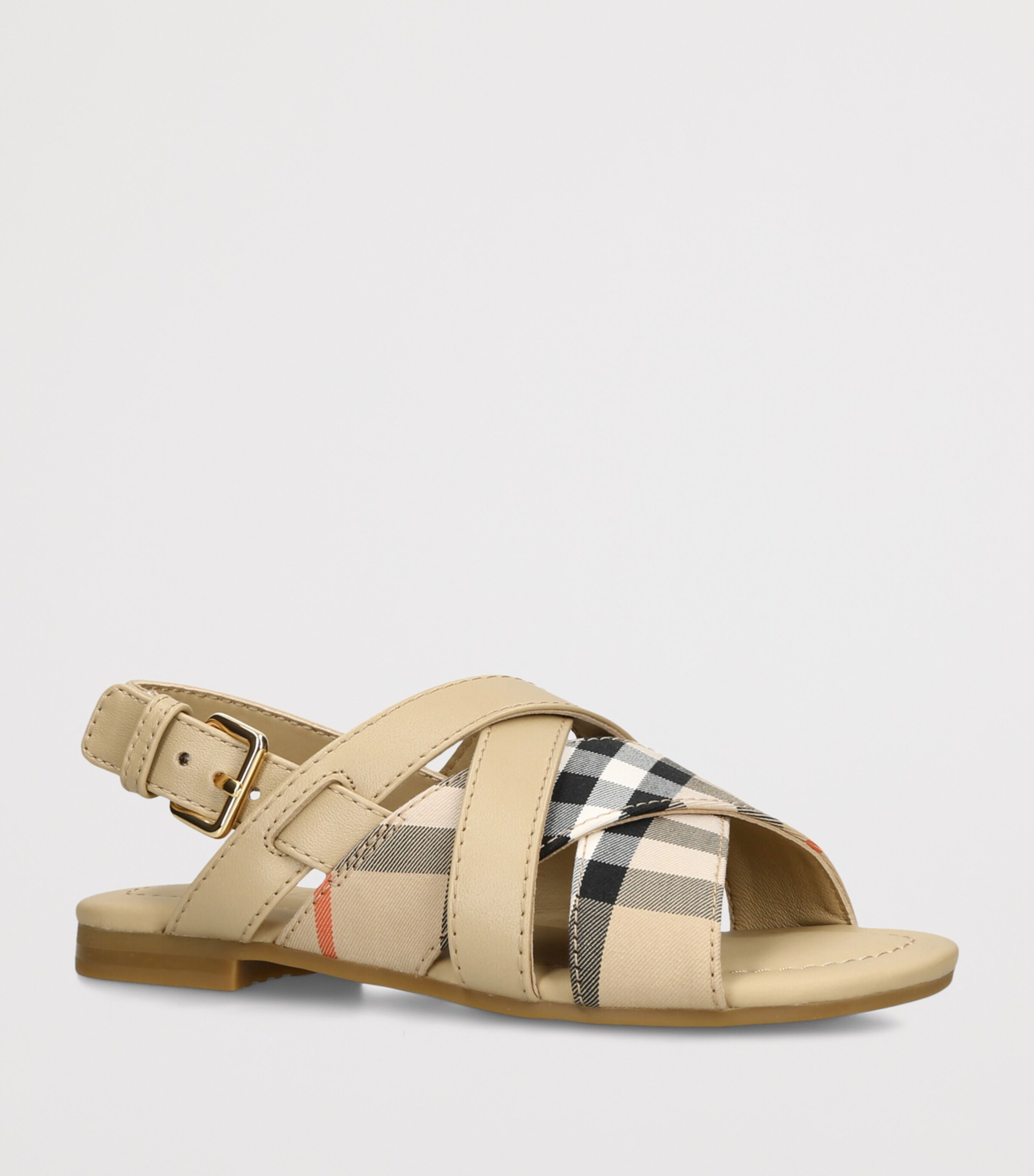 Burberry Kids Leather Cleo Sandals Beige Image 2