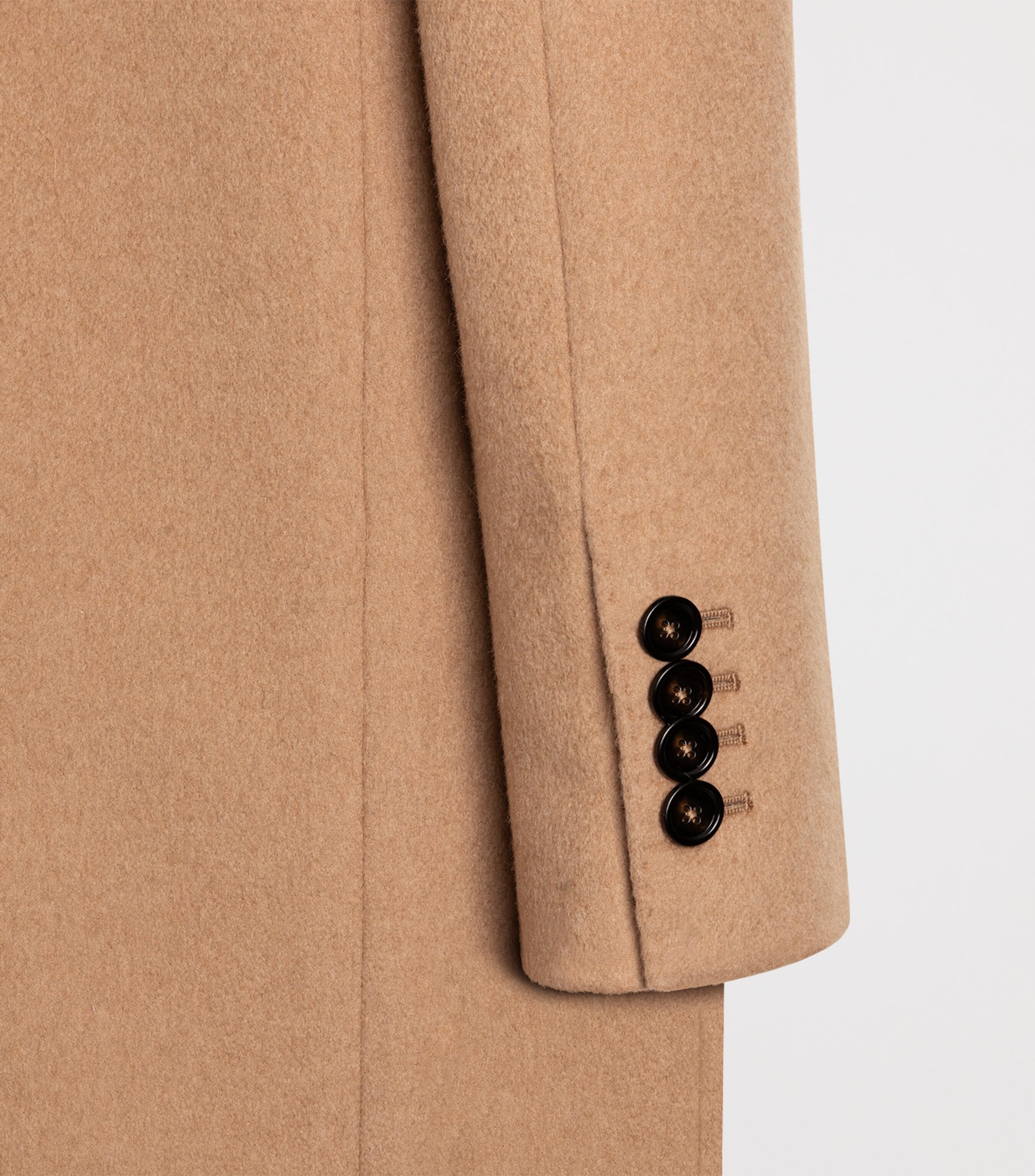 Dolce&Gabbana Mens Wool Double-Breasted Long Coat Walnut Brown Image 4