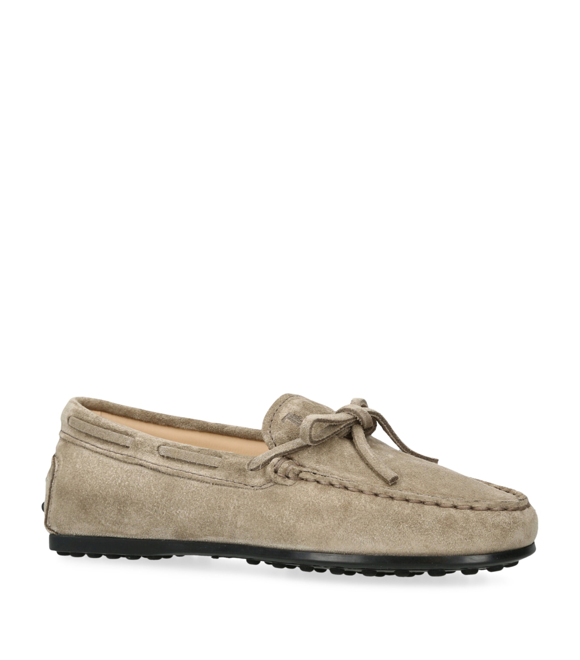 Tod's Suede Laccetto Nuovo City Gommino Driving Shoes Grey Image 3