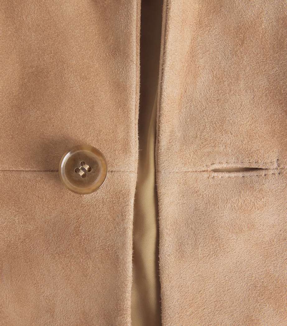 Suede Sleek Blazer LTCM LIGHT CAMEL Image 6