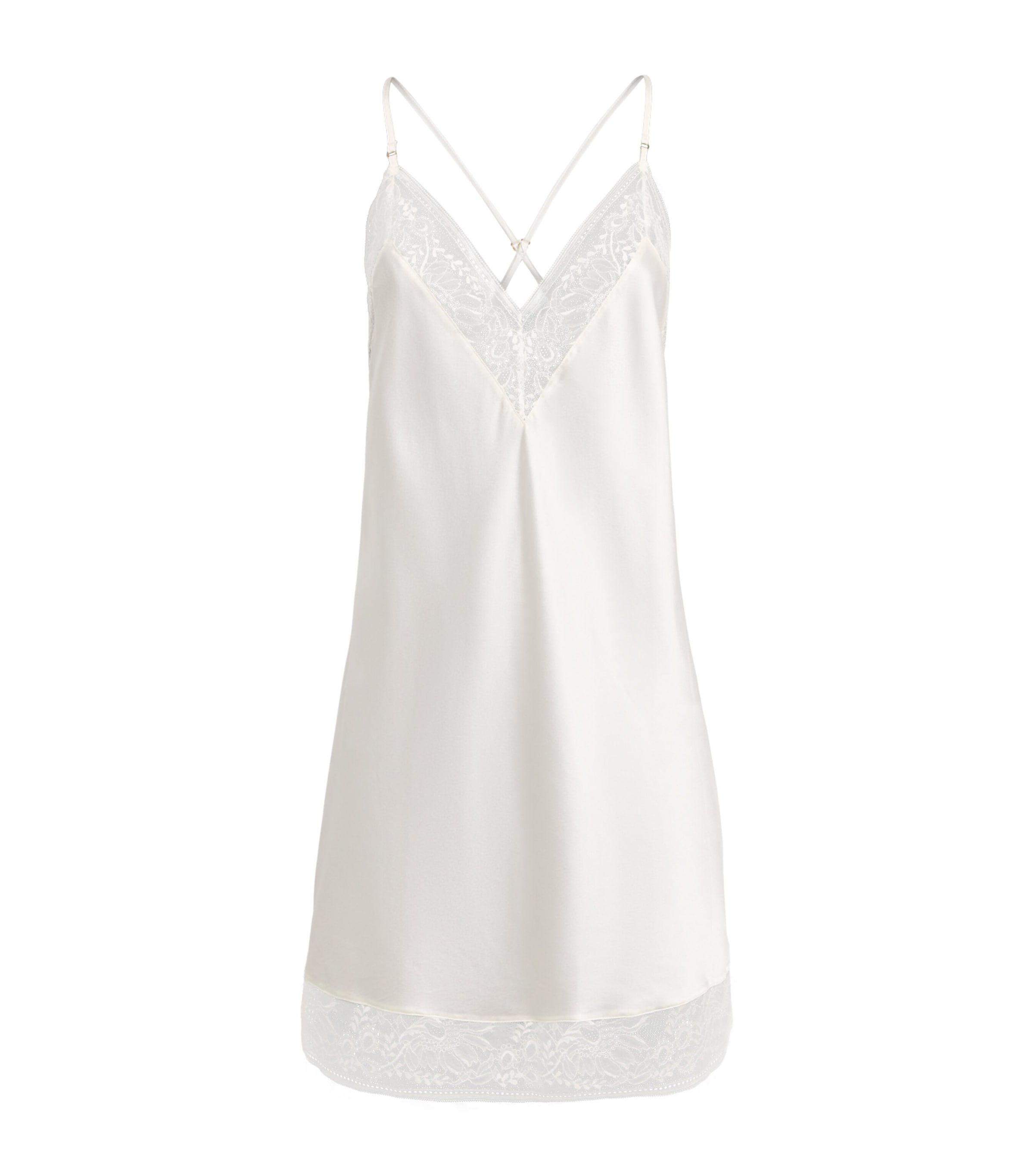 Aubade Womens Silk-Blend Midnight Whisper Nightdress Opale Image 1