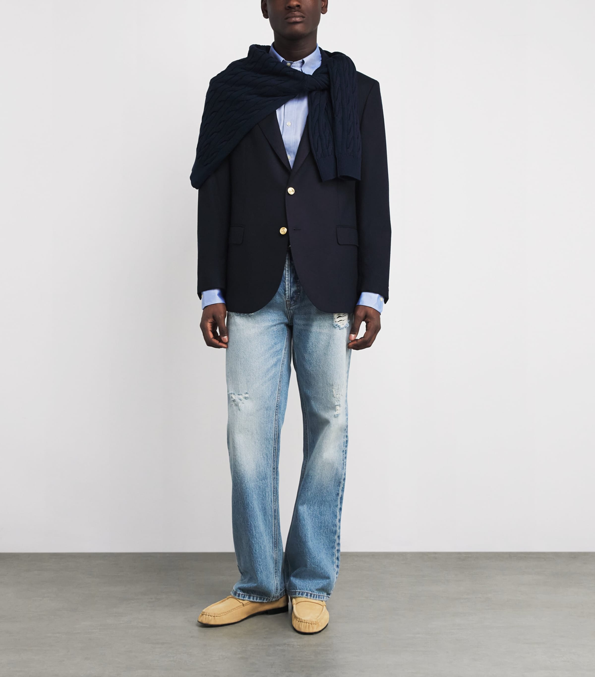 Wool Doeskin Blazer NAVY Image 2