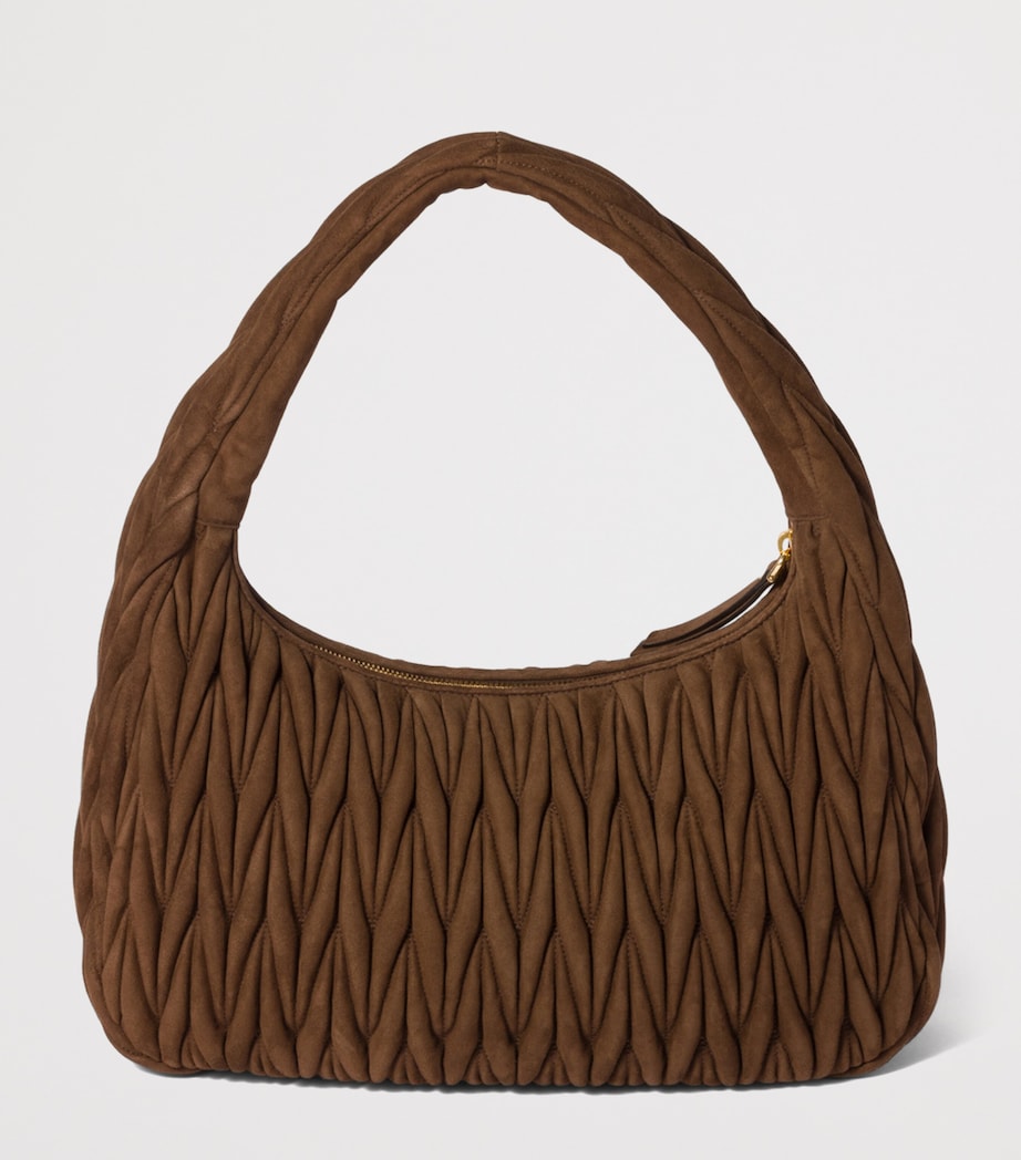 Matelassé Suede Wander Shoulder Bag F0324 Image 3