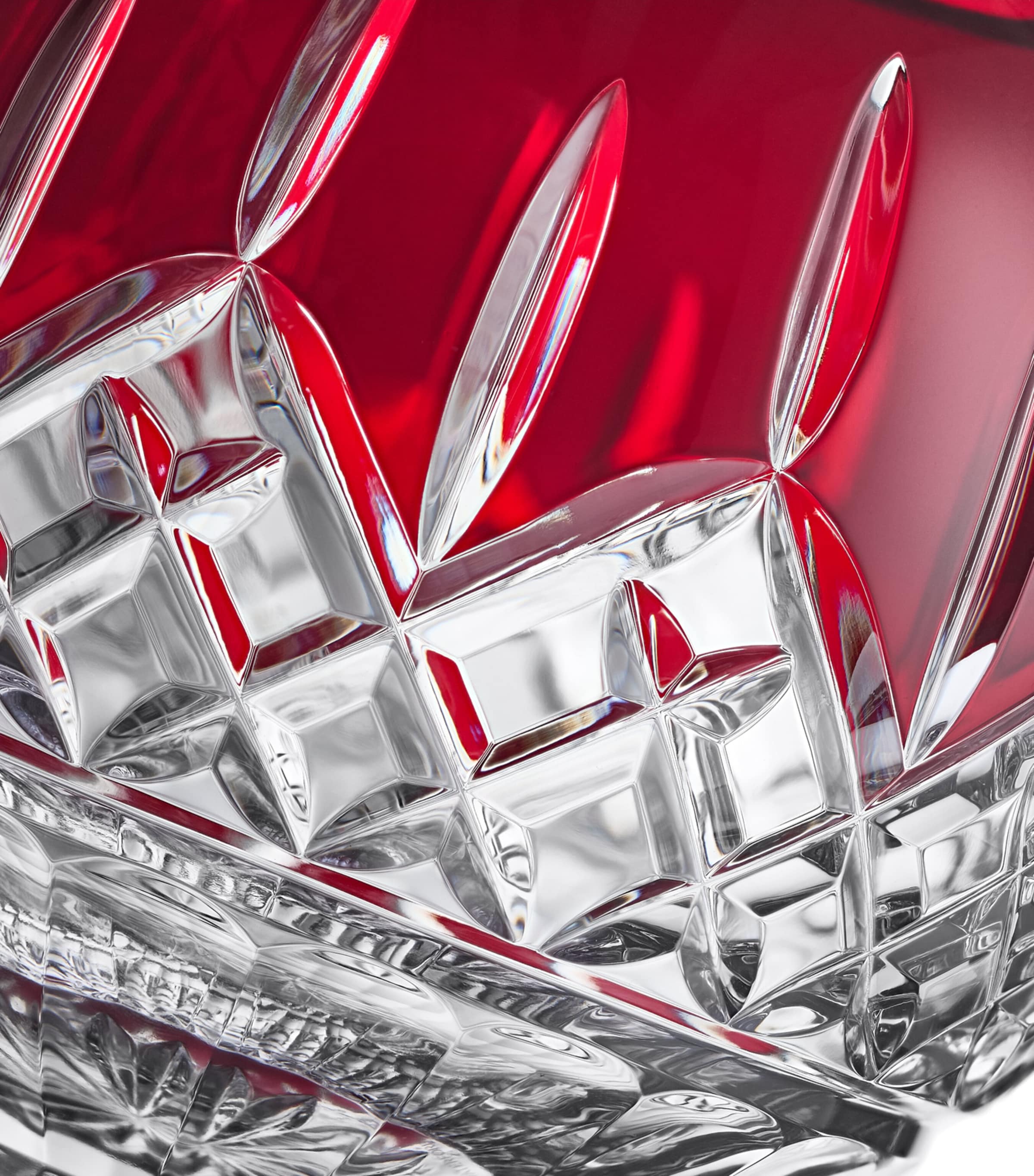 Crystal Lismore Red Rose Bowl (20cm) RED Image 4