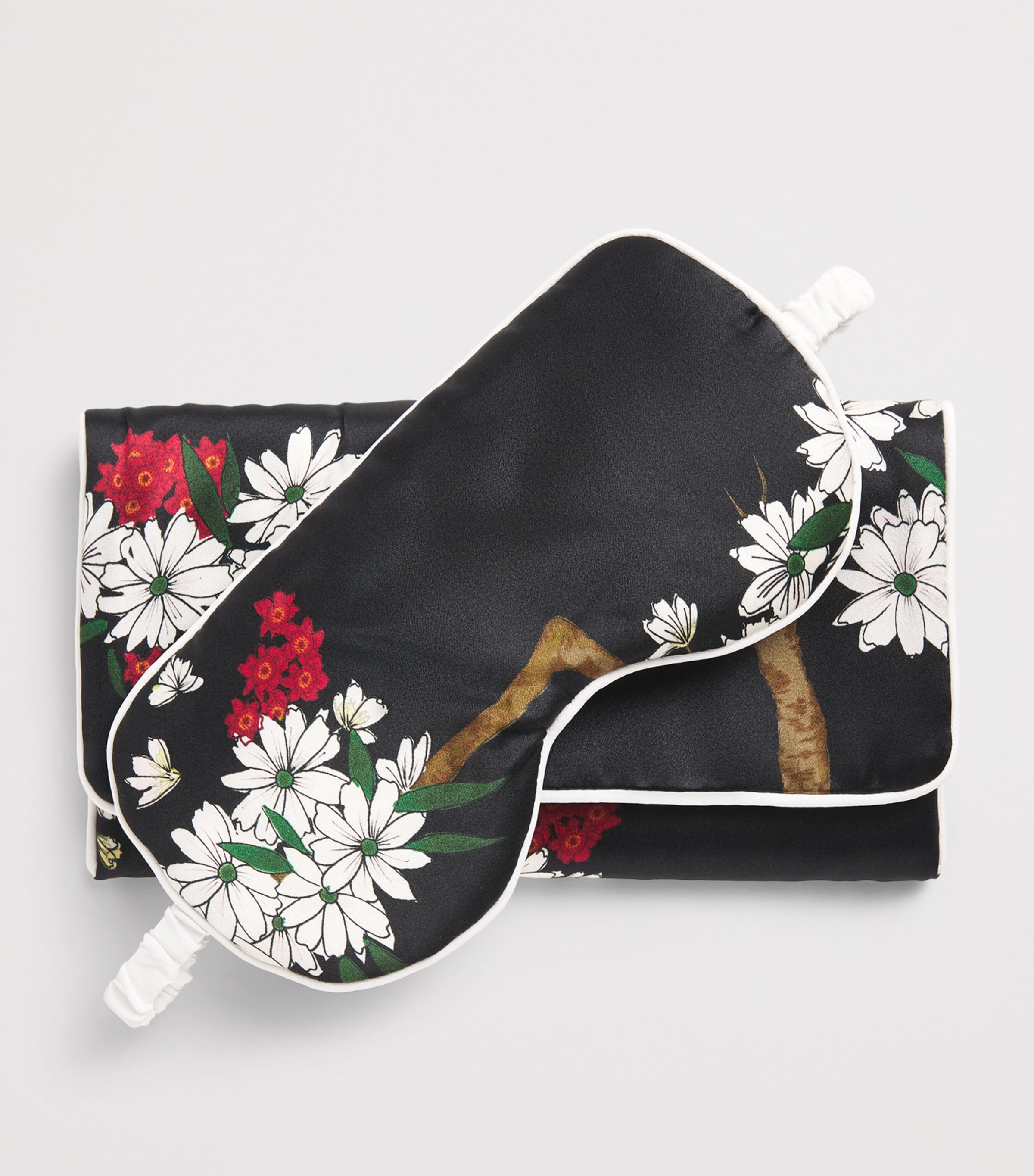 Olivia von Halle Womens OVH EYE MASK AUDREY BLACK FLORAL. Rene Image 4
