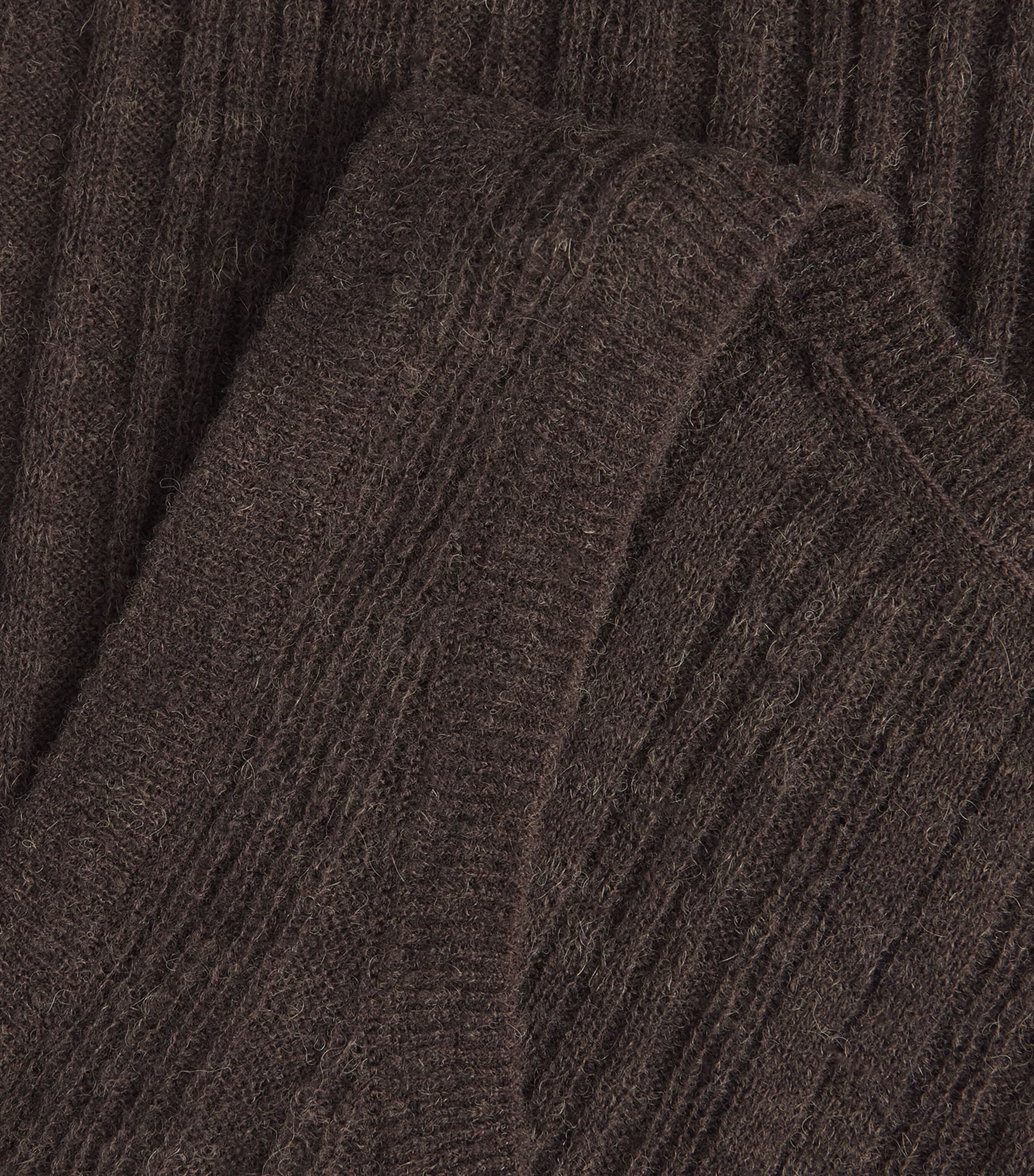 Wool-Blend Sheer Ycaza Tank Top COCOA Image 5