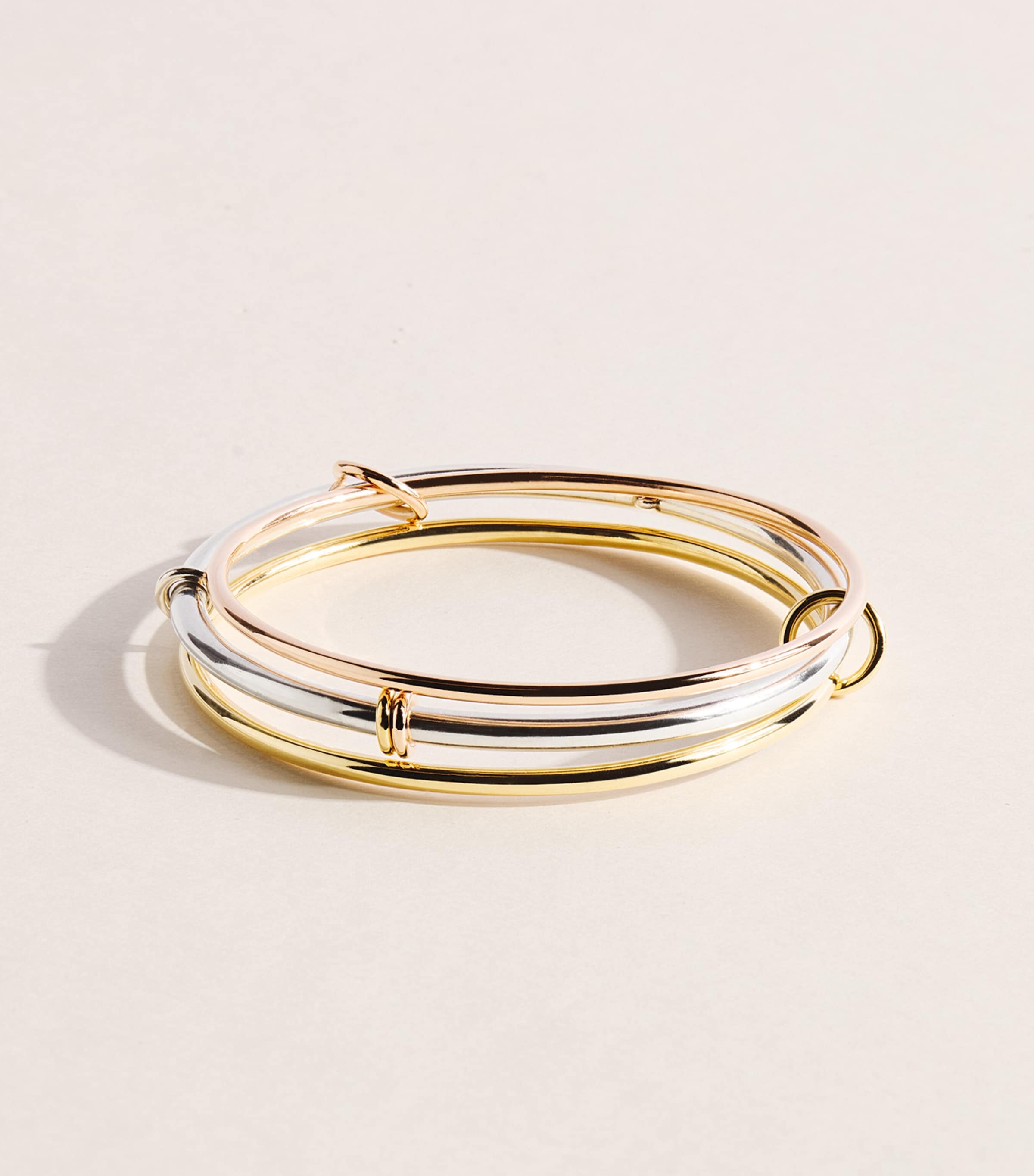 Spinelli Kilcollin Mixed Gold and Sterling Silver Baryon Layered Bangle Sterling Silver Image 1