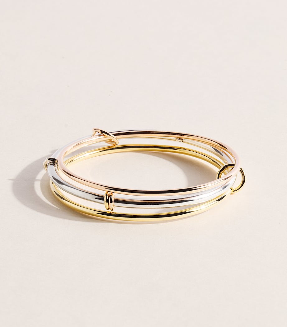 Spinelli Kilcollin Mixed Gold and Sterling Silver Baryon Layered Bangle Sterling Silver Image 1