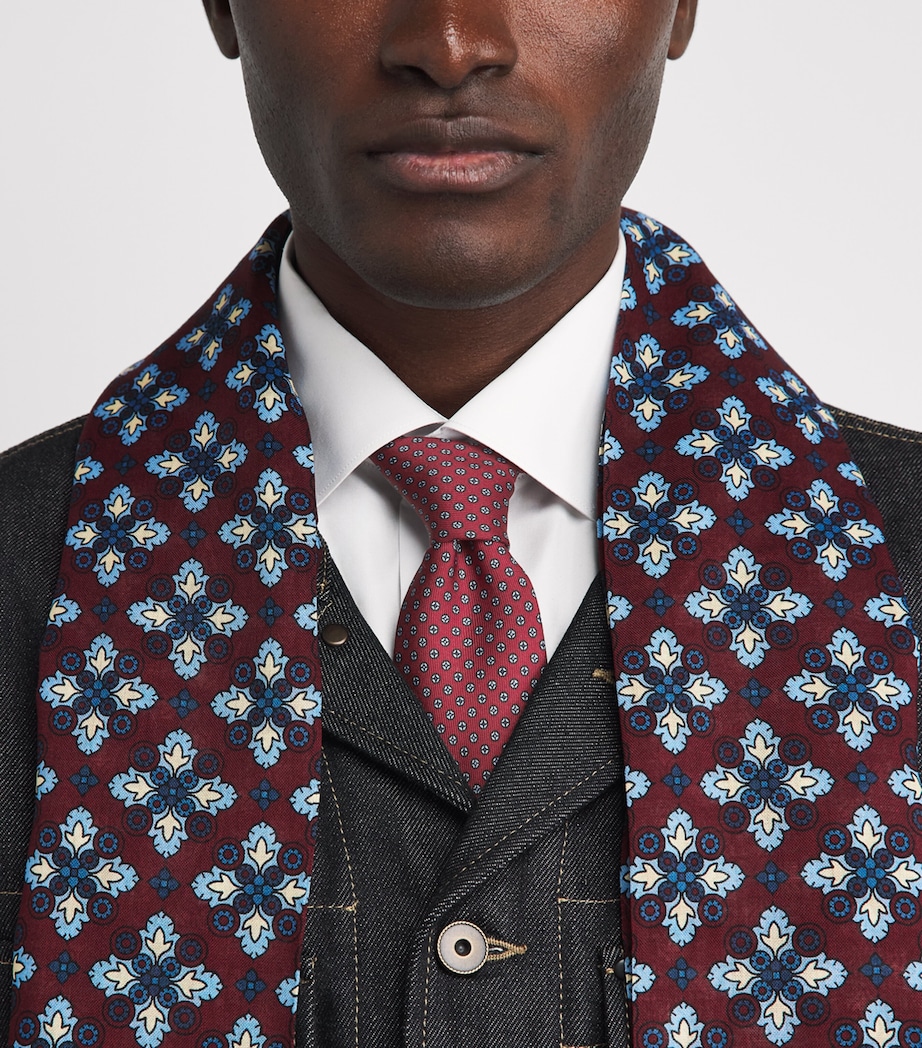 E. Marinella Silk Printed Tie Red Image 2