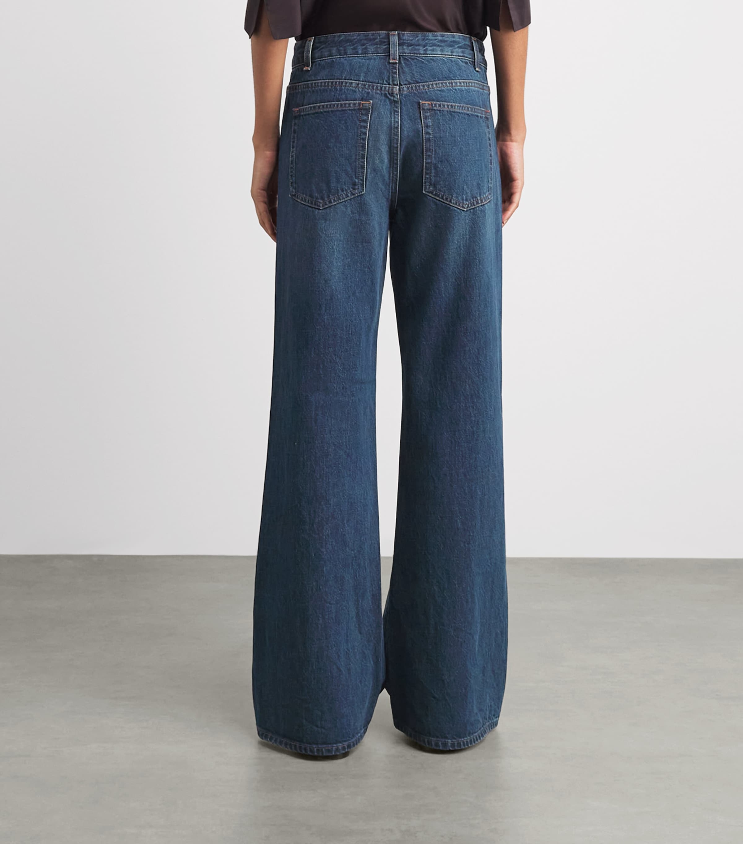 ME+EM Womens Leg Elongator Jeans Authentic Dark Wash Image 5