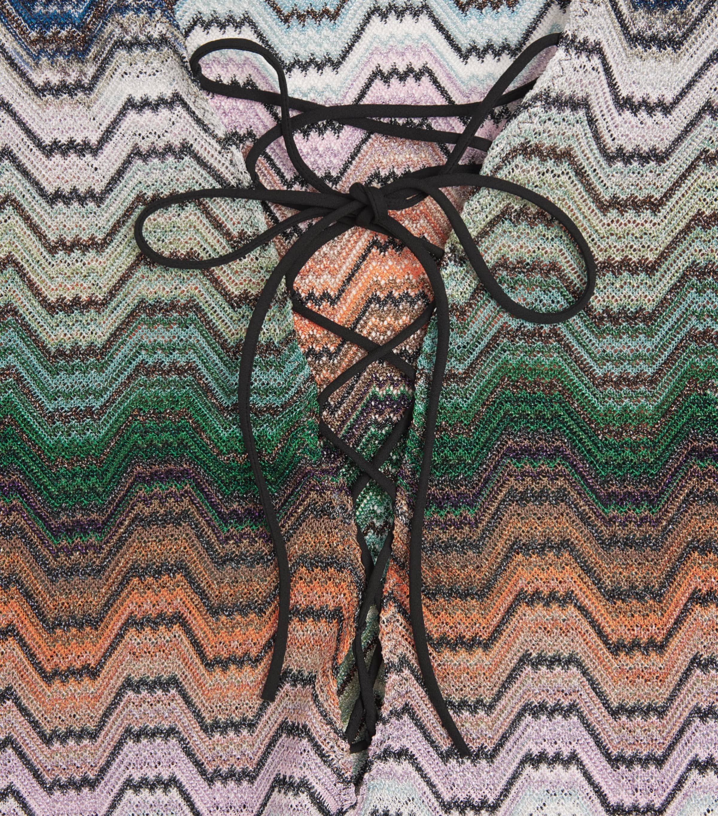 Missoni Womens Chevron Mini Kaftan Smsnq Mlti Blk/gr/or Image 6
