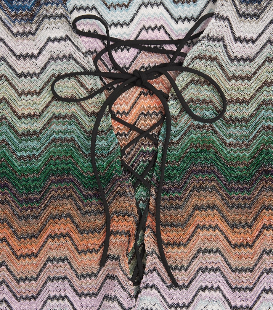 Missoni Womens Chevron Mini Kaftan Smsnq Mlti Blk/gr/or Image 6