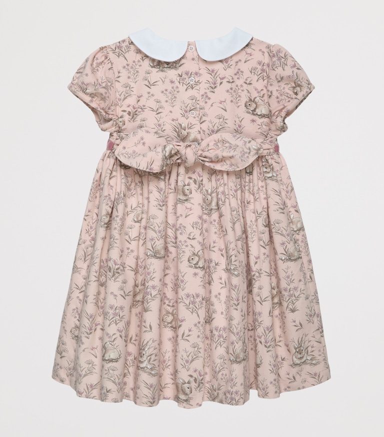 Trotters Pink Cotton Cord Bunny Dress | Harrods US