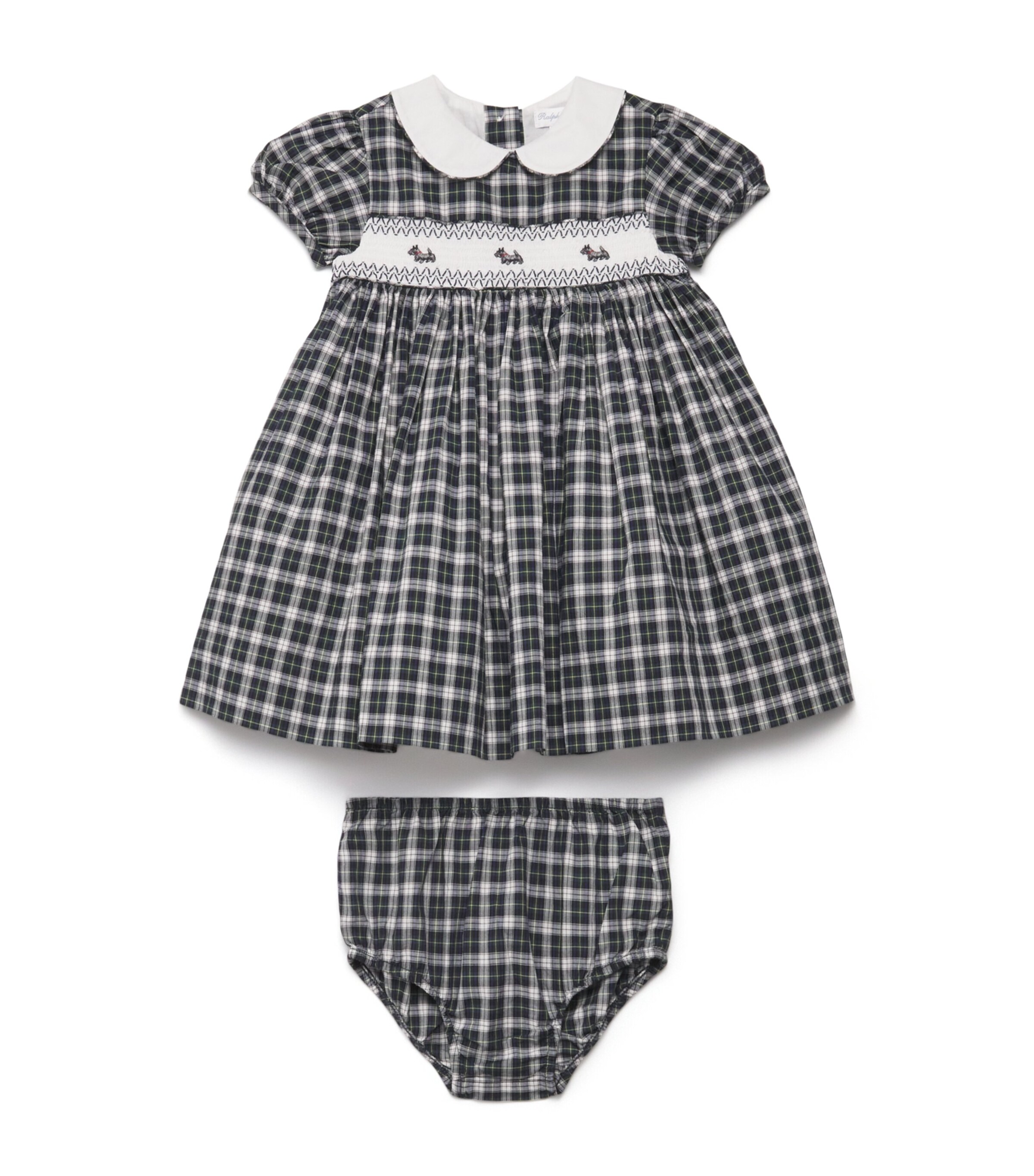 Cotton Check Dress and Bloomers Set (3-24 Months) MULTI Image 1