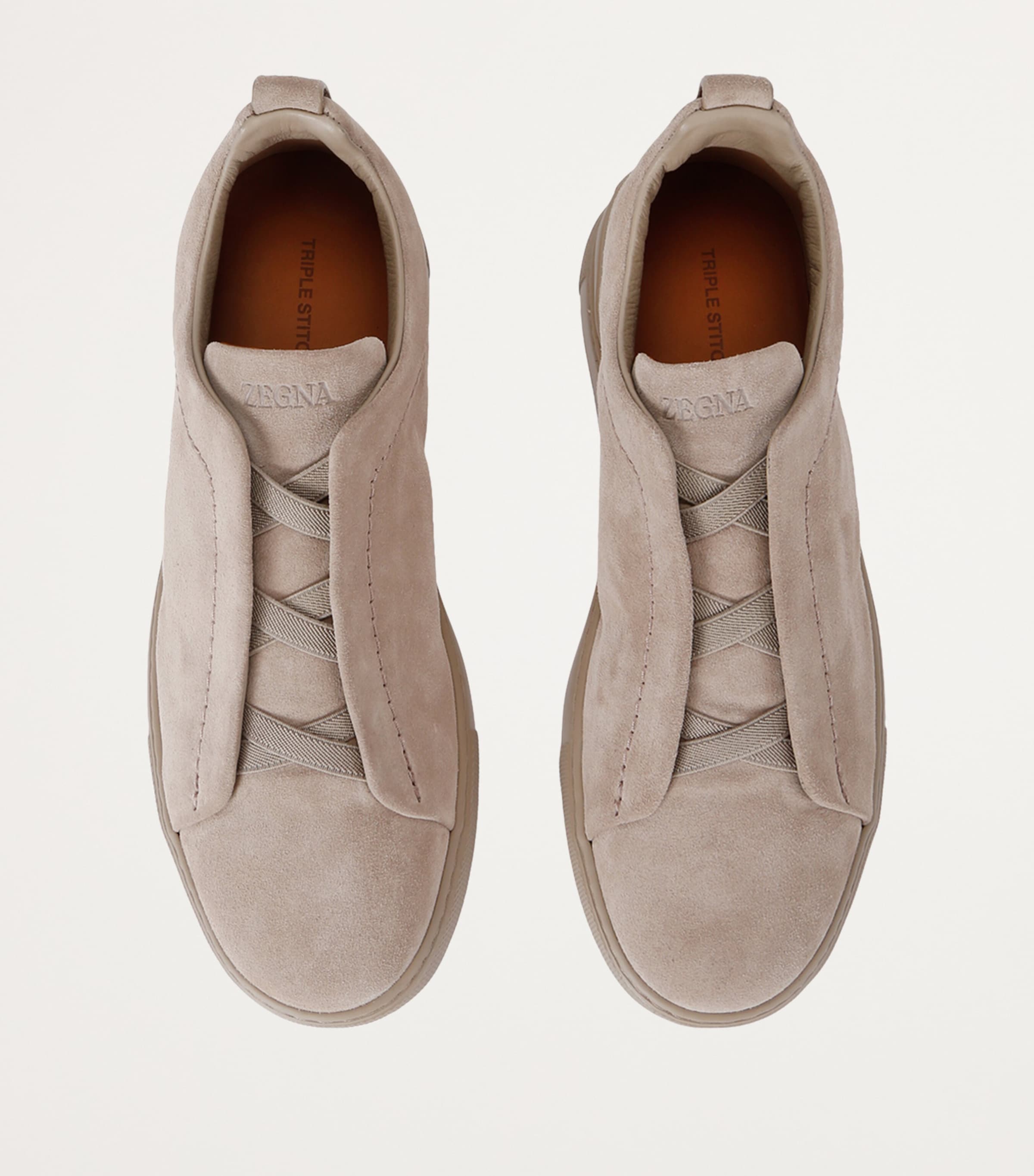 Suede Triple Stitch Sneakers GREY/LIGHT Image 4