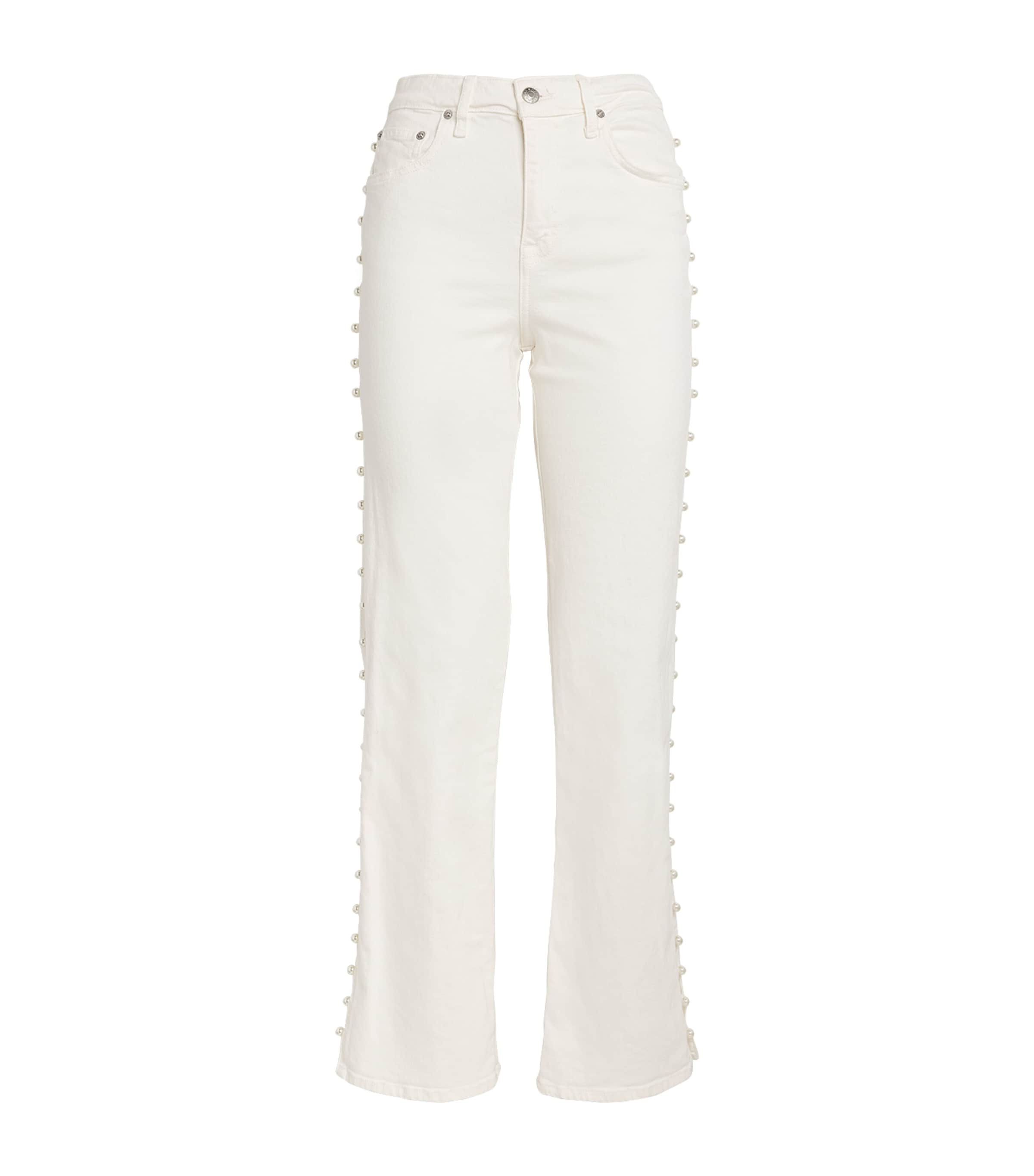 Simkhai Flared Amelia Jeans In Ivory