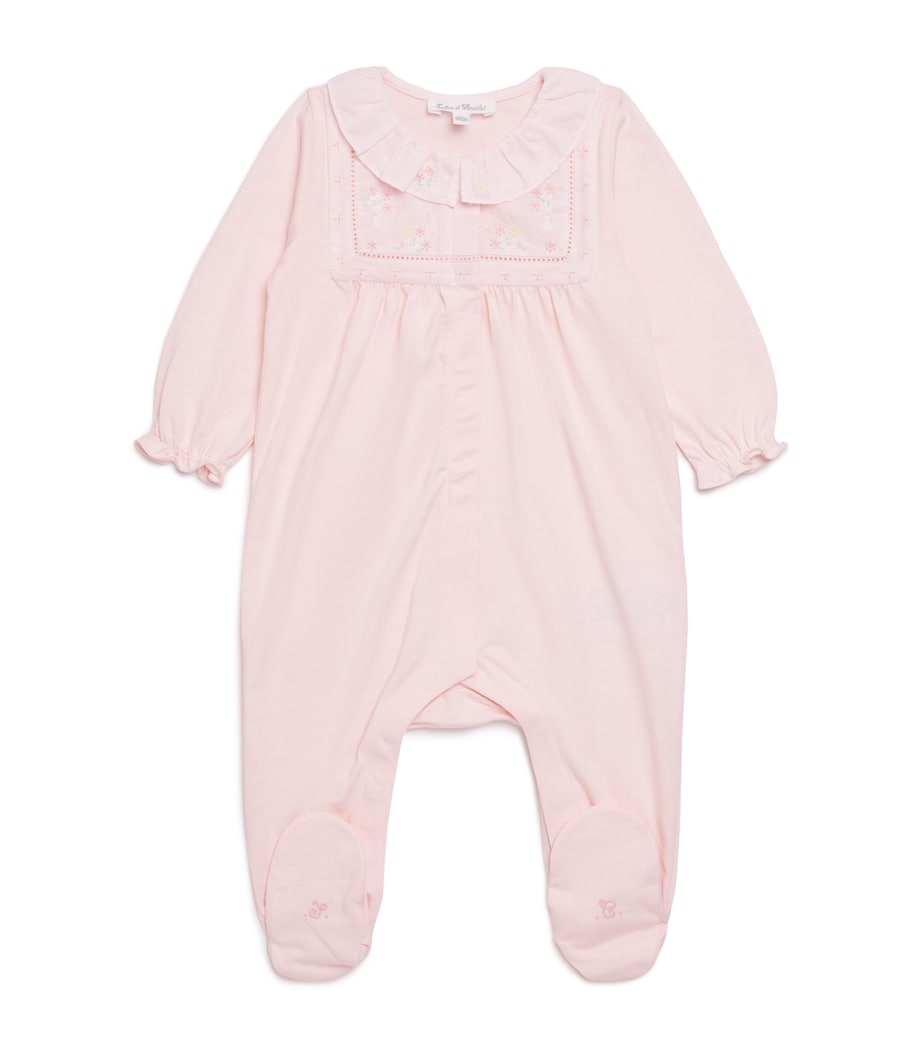 Cotton Frill-Collar All-In-One (0-24 Months) 31ROSE PÂLE Image 1